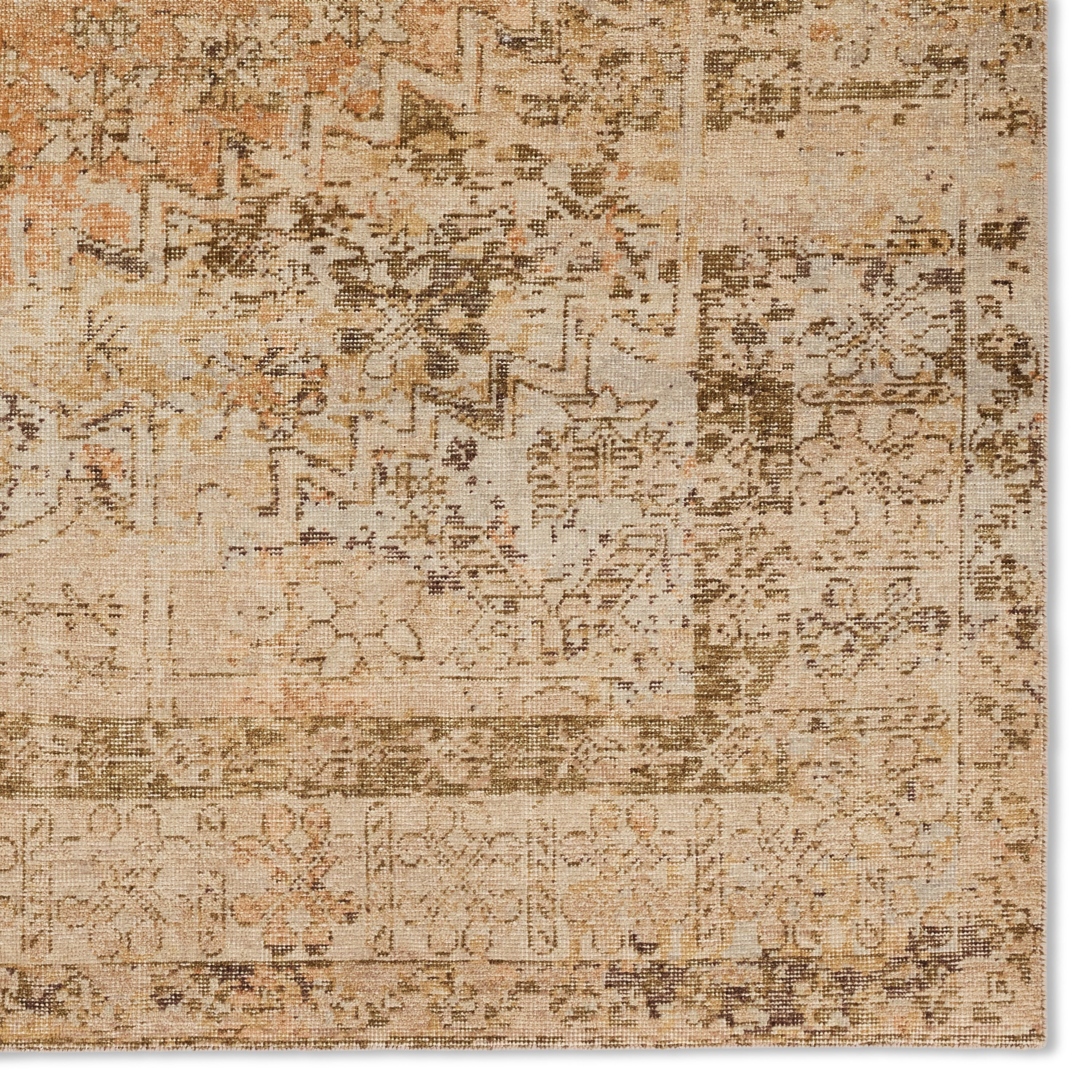 Featuring Onessa Elinor Hand-Knotted Rug by Jaipur Living at Amethyst Home. The Onessa collection marries traditional motifs with soft, subdued colorways for the perfect blend of fresh and time-honored style. These hand-knotted wool rugs feature a hand-sheared quality that lends the design a coveted vintage impression. The Elinor rug features a heavily distressed, medallion patte. Amethyst Home provides interior design, new construction, custom furniture, and area rugs in the Calabasas metro area.