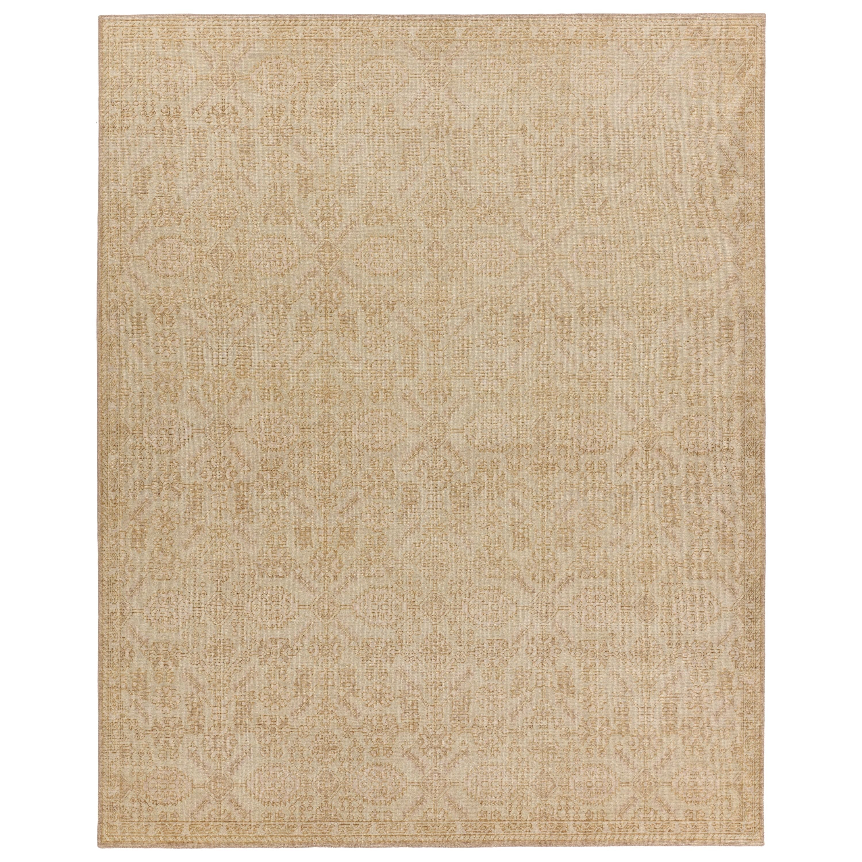 Featuring Onessa Tobias Hand-Knotted Rug by Jaipur Living at Amethyst Home. The Onessa collection marries traditional motifs with soft, subdued colorways for the perfect blend of fresh and time-honored style. These hand-knotted wool rugs feature a hand-sheared quality that lends the design a coveted vintage impression. The Tobias rug features a distressed, floral trellis patte. Amethyst Home provides interior design, new construction, custom furniture, and area rugs in the Laguna Beach metro area.