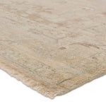 Featuring Orenda Kerensa Hand-Knotted Rug by Jaipur Living at Amethyst Home. The Orenda Kerensa features heirloom-quality designs of muted and uniquely updated Old World patterns. The Kerensa area rug boasts a beautifully washed medallion motif with an antique Oushak-inspired vibe. The ivory tone is accented with cool blue and warm beige hues for added depth a. Amethyst Home provides interior design, new home construction design consulting, vintage area rugs, and lighting in the Austin metro area.
