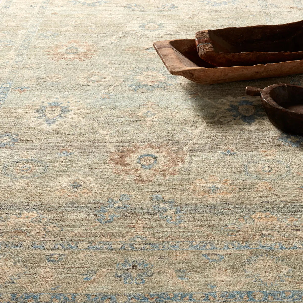 Featuring Orenda Kerensa Hand-Knotted Rug by Jaipur Living at Amethyst Home. The Orenda Kerensa Rug features heirloom-quality designs of muted and uniquely updated Old World patterns. The Kerensa area rug boasts a beautifully washed medallion motif with ornate and fine-lined details. The light taupe tone is accented with cool blue, warm beige, and light gray hues for added depth and intri. Amethyst Home provides interior design services, furniture, rugs, and lighting in the Kansas City metro area.