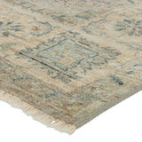 Featuring Orenda Titania Hand-Knotted Rug by Jaipur Living at Amethyst Home. The Orenda Titania features heirloom-quality designs of muted and uniquely updated Old World patterns. The Titania area rug boasts a beautiful medallion motif with floral details. The tan, blue, taupe, gray, and cream tones are grounding and neutral, perfect for providing an inviting. Amethyst Home provides interior design, new home construction design consulting, vintage area rugs, and lighting in the Houston metro area.