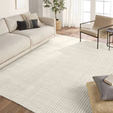 Featuring Park City Sundance Rug by Jaipur Living at Amethyst Home. Handwoven in India, the Park City Sundance by Barclay Butera evokes a masculine modernity through neutral-toned grids. The modern Sundance rug showcases a grid in on-trend hues of cream and gray. The cut and looped pile adds texture while maintaining a soft hand. Polyester and wool fibers c. Amethyst Home provides interior design, new home construction design consulting, vintage area rugs, and lighting in the Nashville metro area.