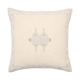 Featuring Puebla Ianira Pillow by Jaipur Living at Amethyst Home. Inspired by Moroccan Sabra styles, the Puebla Ianira boasts vibrant color palettes and intricate tribal embroidery. The Ianira throw pillow features a cream colorway with a silvery medallion and tribal details accenting the textural, cotton weave. This indoor accent pillow delights in any modern. Amethyst Home provides interior design, new home construction design consulting, vintage area rugs, and lighting in the Dallas metro area.