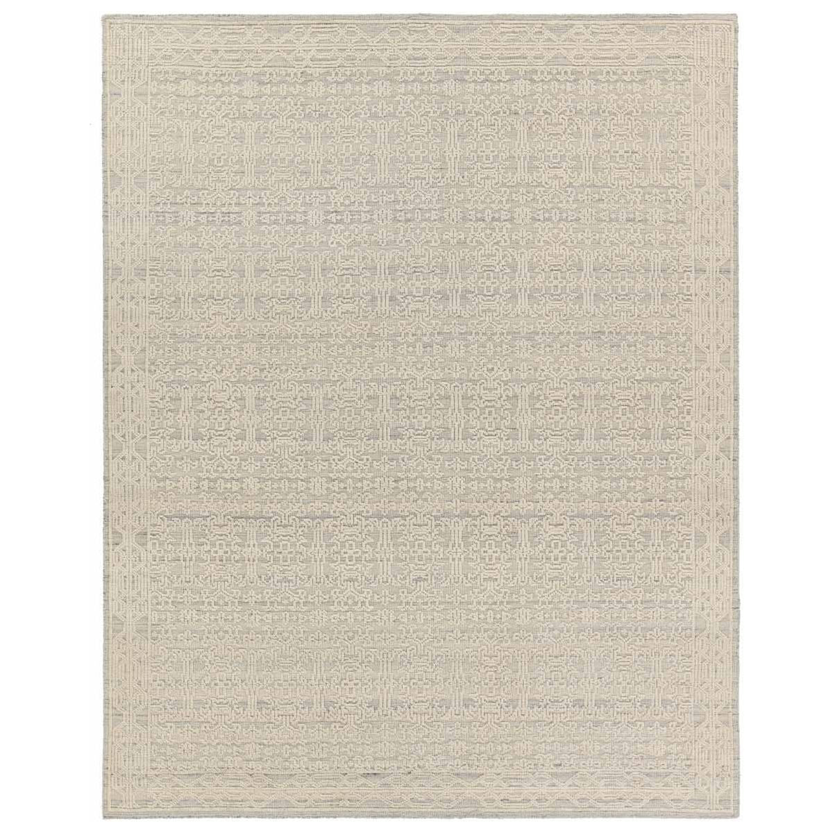 Featuring Reign Ria Rug by Jaipur Living at Amethyst Home. The captivating Reign Ria Rug introduces detail-rich design and inviting high-low pile to contemporary and traditional homes alike. Hand knotted by skilled artisans, the Ria wool rug creates depth and dimension with a cozy inviting cream and light blue palette. Subtle ridges created by the intricate pattern offer soft, tempting te. Amethyst Home provides interior design services, furniture, rugs, and lighting in the Kansas City metro area.