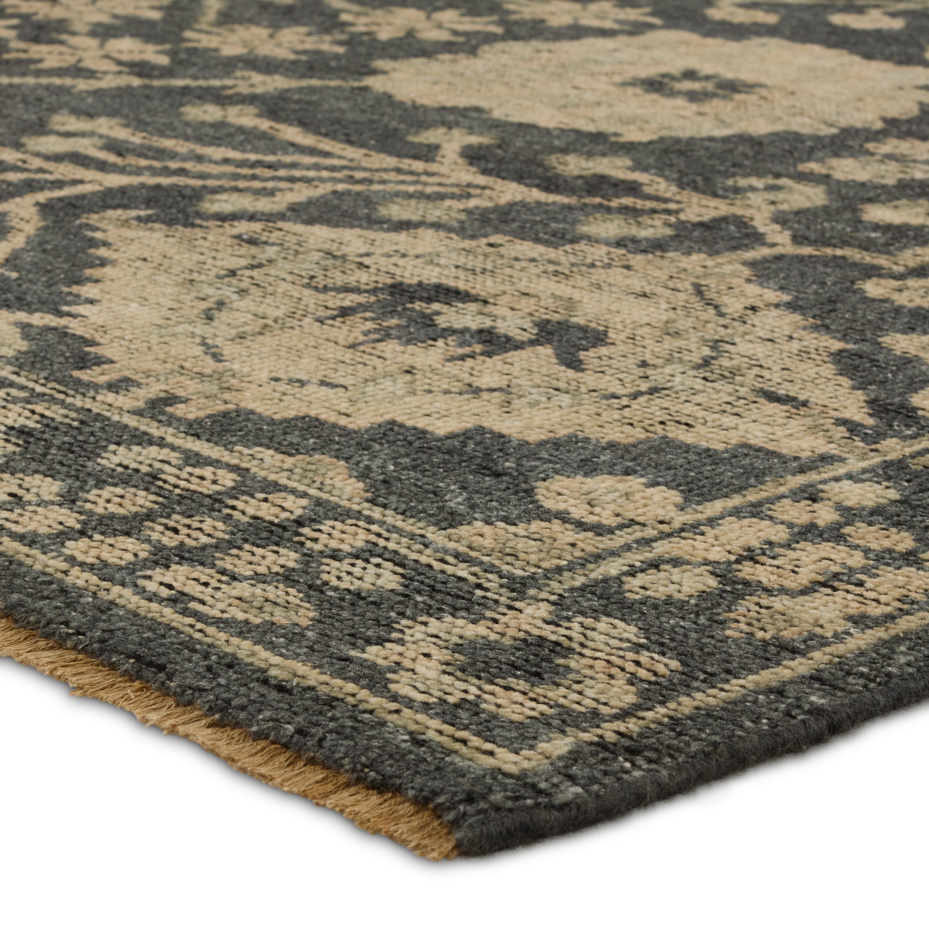 Featuring Rhapsody Maeli Hand-Knotted Rug by Jaipur Living at Amethyst Home. The Rhapsody collection features heirloom-quality designs of stunningly abrashed Old World patterns. The Maeli area rug boasts a beautifully washed Oushak motif with a decorative border. The dark gray tones are accented with khaki, cream, green, and beige hues for added depth and intrigue. This durable . Amethyst Home provides interior design, new construction, custom furniture, and area rugs in the Des Moines metro area.