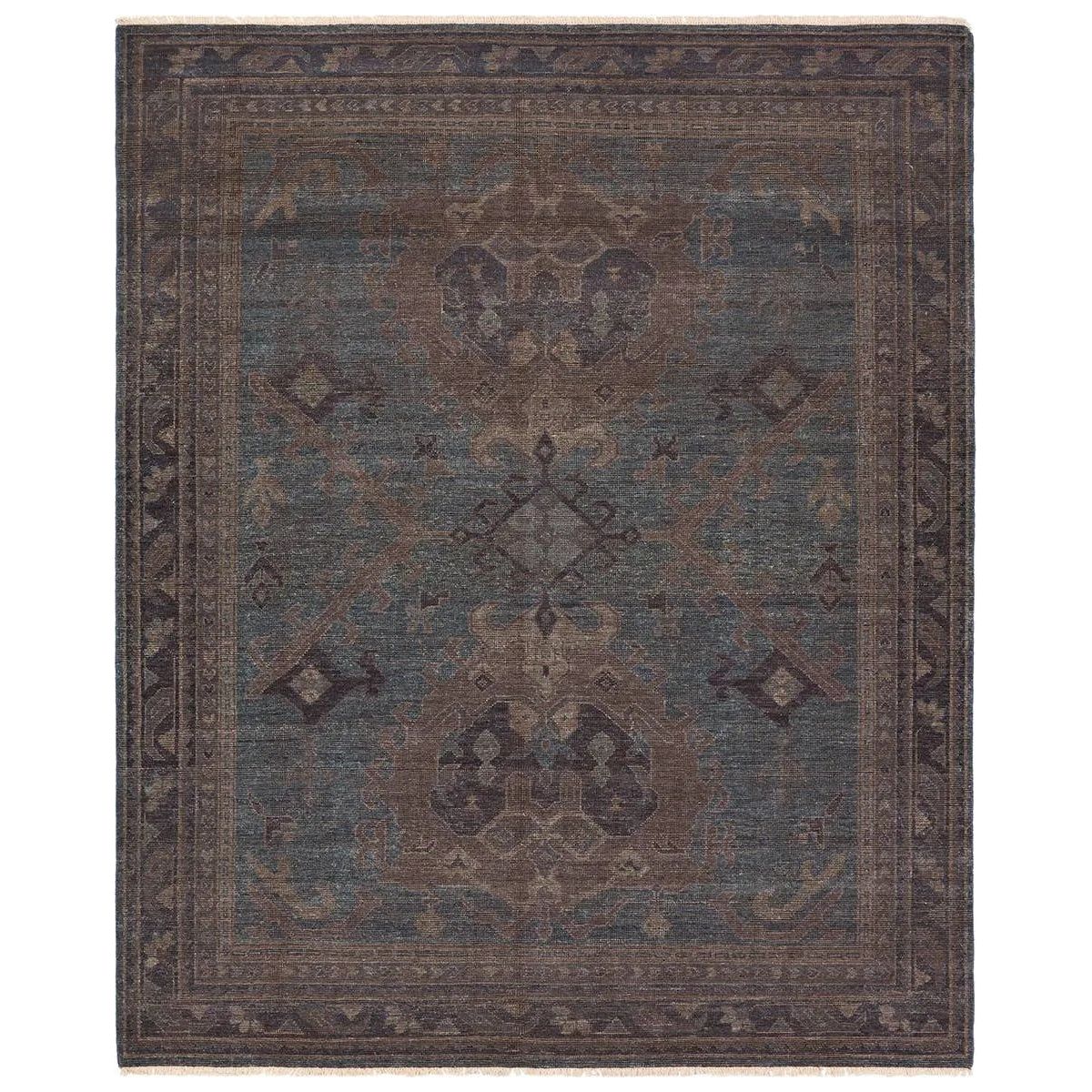 Featuring Rhapsody Jodion Hand-Knotted Rug by Jaipur Living at Amethyst Home. The Rhapsody Jodion features heirloom-quality designs of stunningly abrashed Old World patterns. The Jodion area rug boasts a beautifully distressed dual-medallion motif with a decorative, multi-layered border and geometric detailing. The blue, brown, and gray hues add depth and . Amethyst Home provides interior design, new home construction design consulting, vintage area rugs, and lighting in the Scottsdale metro area.