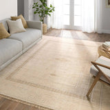 Featuring Sevak Cohar Hand-Knotted Rug by Jaipur Living at Amethyst Home. The Sevak collection skillfully emulates vintage designs with the simplified and tonal twist of modernity mixed into the motifs. These Kars-inspired patterns have the uncanny ability to both ground a space with inviting and comfortable appeal, while also lending the perfect amount of i. Amethyst Home provides interior design, new home construction design consulting, vintage area rugs, and lighting in the Monterey metro area.