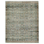 Featuring Someplace In Time Chantay Hand-Knotted Rug by Jaipur Living at Amethyst Home. Whimsical colorways combine with the opulent detail of a traditional-inspired pattern; the Someplace in Time Chantay represents nostalgia and progression, heritage and the contemporary. The Chantay rug's cool blue, green, golden tan, and black details ground spaces with luxe. Amethyst Home provides interior design, new home construction design consulting, vintage area rugs, and lighting in the Miami metro area.
