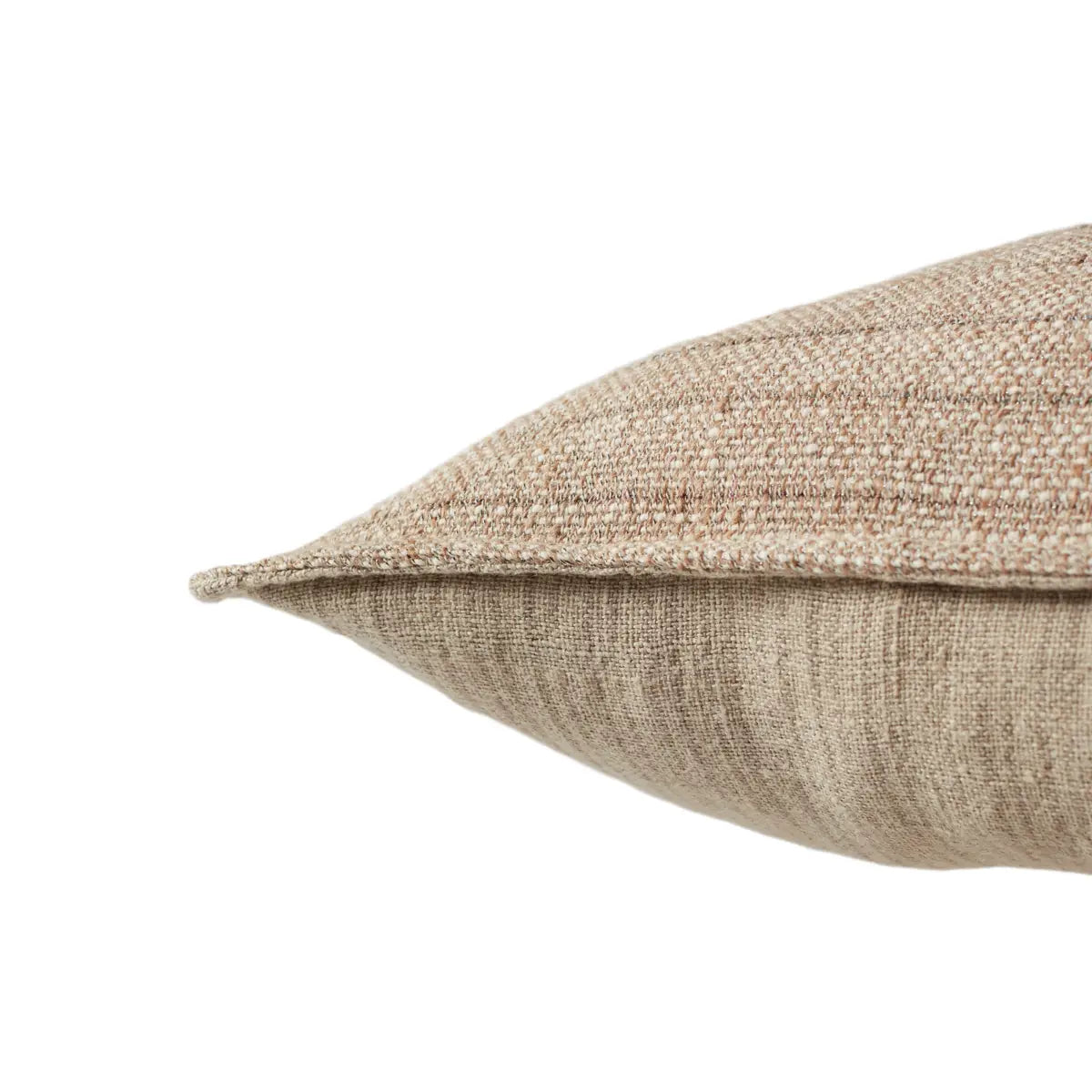 Featuring Tanzy Murdoch Pillow by Jaipur Living at Amethyst Home. The Tanzy Murdoch Pillow boasts an assortment of earthy tones and simple patterns for cozy, inviting looks that complement any style. The reversible Murdoch throw pillow features a solid heathered and stripe pattern in a contemporary light brown and cream colorway. The cotton and jute pillow provides a comforting global feel. Amethyst Home provides interior design services, furniture, rugs, and lighting in the Des Moines metro area.