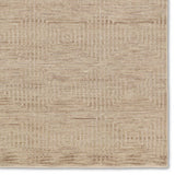Featuring Tasa Pennant Hand-Knotted Rug by Jaipur Living at Amethyst Home. The Tasa collection features intriguing designs in solid hues, hand-knotted by artisans in India for durability and quality. The Pennant rug showcases a geometric tile design created with alternating high and low piles. Short, wool pile in a natural, tan hue provides a grounding acce. Amethyst Home provides interior design, new home construction design consulting, vintage area rugs, and lighting in the Park City metro area.