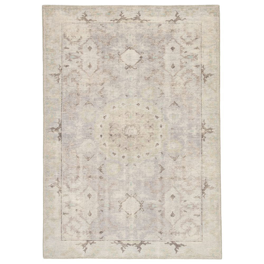 Featuring Kai Smoke/Bungee Cord Hand-Knotted Rug by Jaipur Living at Amethyst Home. When a traditional design motif is modernized and imbued with sophisticated shades of Smoke and Bungee Cord for a gently aged look, the result can only be called vintage chic. Here, Modify from the new Kai Collection is hand-knotted in 100 percent wool for exceptional quality .  Amethyst Home provides interior design, new home construction design consulting, vintage area rugs, and lighting in the Boston metro area.