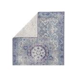 Featuring Kai Moonlight Blue Hand-Knotted Rug by Jaipur Living at Amethyst Home. When a traditional design motif is modernized and imbued with sophisticated shades of Moonlight Blue and Peacoat for a gently aged look, the result can only be called vintage chic. Modify from the new Kai Collection is hand-knotted in 100% wool for exceptional quality and an exqui.  Amethyst Home provides interior design, new home construction design consulting, vintage area rugs, and lighting in the Tampa metro area.