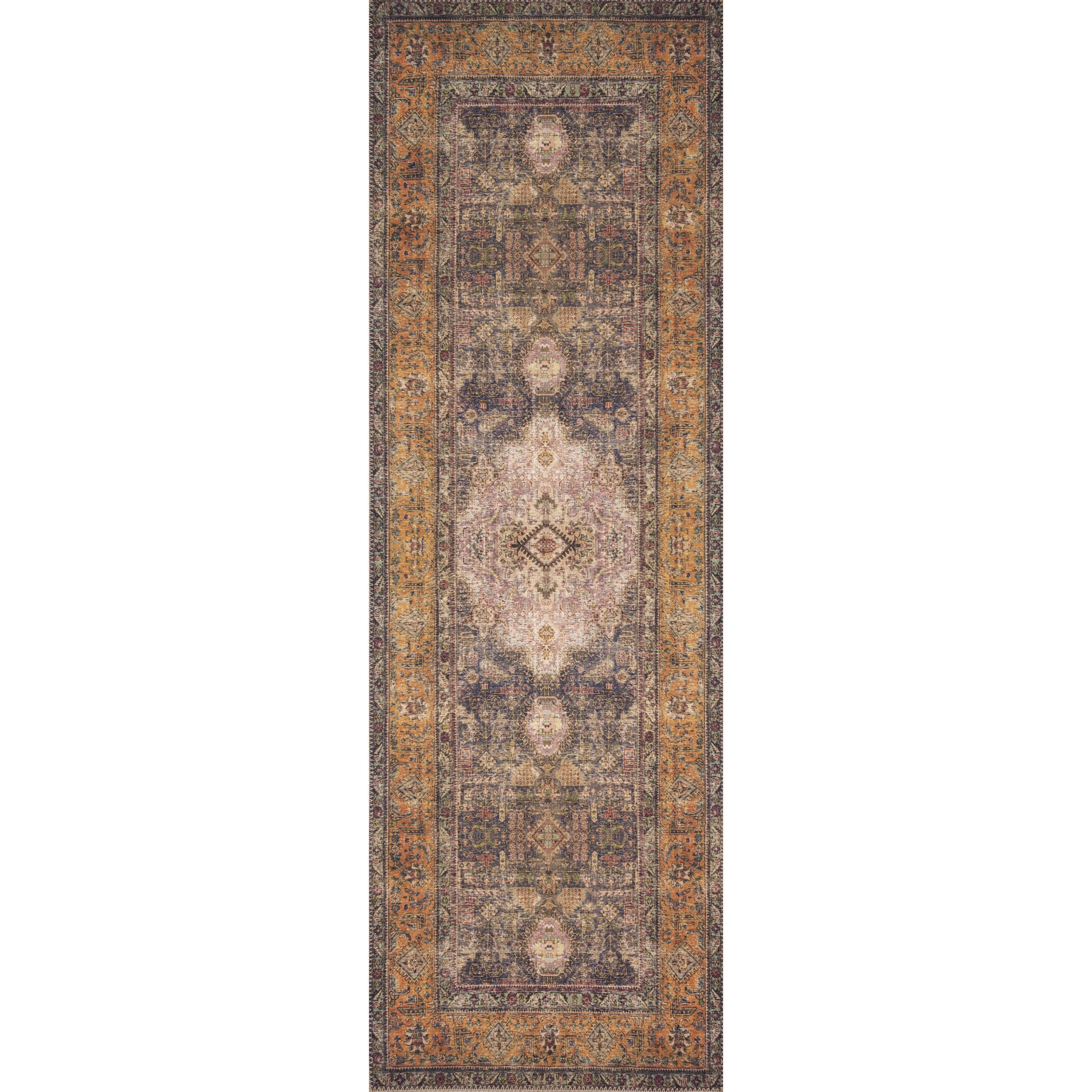 Featuring Loren Plum/Multi Rug by Loloi at Amethyst Home. Timeless and classic, the Loren Collection offers vintage hand-knotted looks at an affordable price. Using the most advanced rug-making technology, these printed designs provide a textured effect by portraying every single individual knot on a soft polyester base.
Power Loomed100% PolyesterLQ-02 P.  Amethyst Home provides interior design, new home construction design consulting, vintage area rugs, and lighting in the Los Angeles metro area.