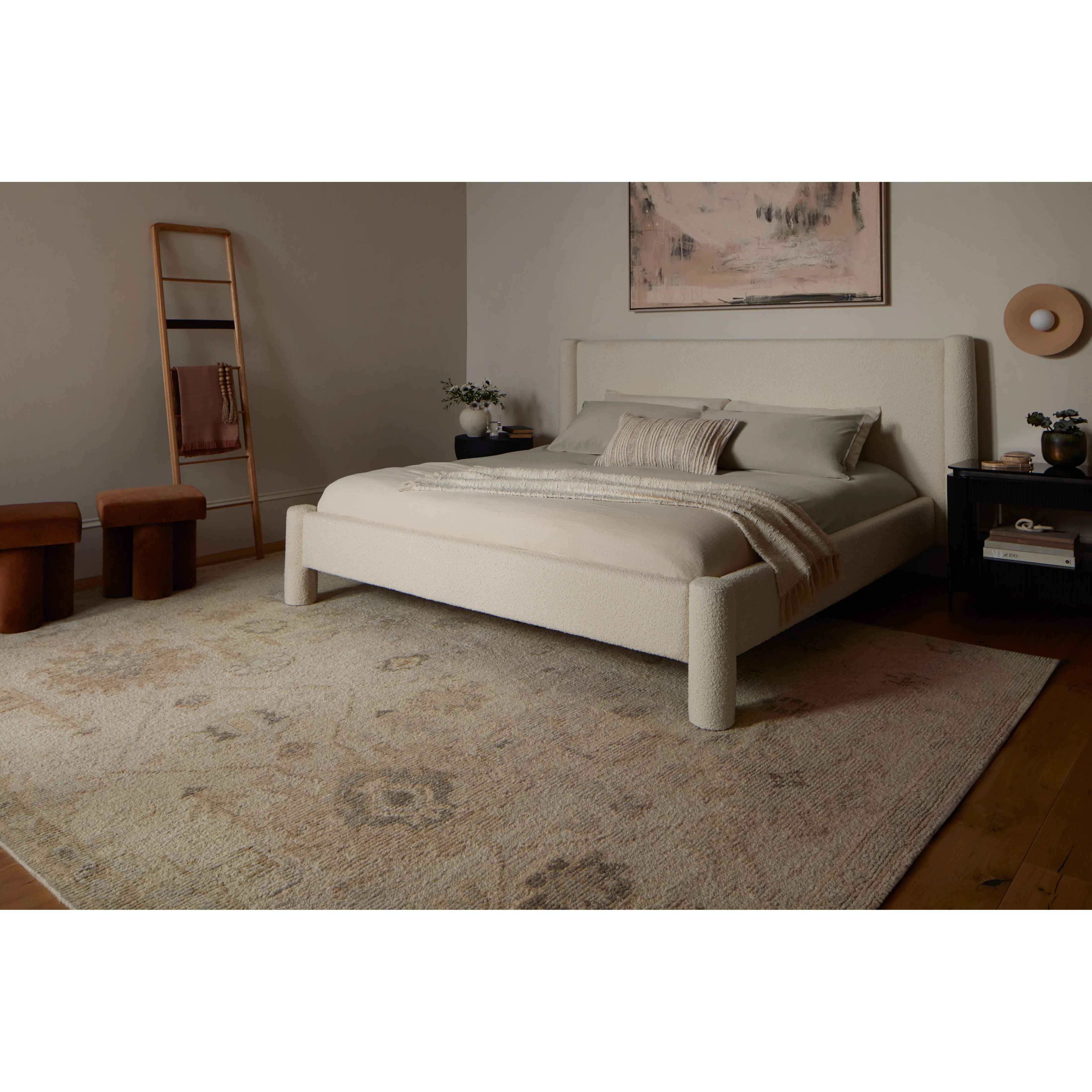 Featuring Adelaide Ivory / Natural Hand-Knotted Rug by Loloi at Amethyst Home. The Adelaide Collection is a cool-toned area rug with asymmetrical motifs that float across the soft wool surface. Restrained in color and dynamic in texture, Adelaide’s variable pile height adds subtle dimension as the light changes throughout the day. Hand-knotted by artisan. Amethyst Home provides interior design, new home construction design consulting, vintage area rugs, and lighting in the Des Moines metro area.