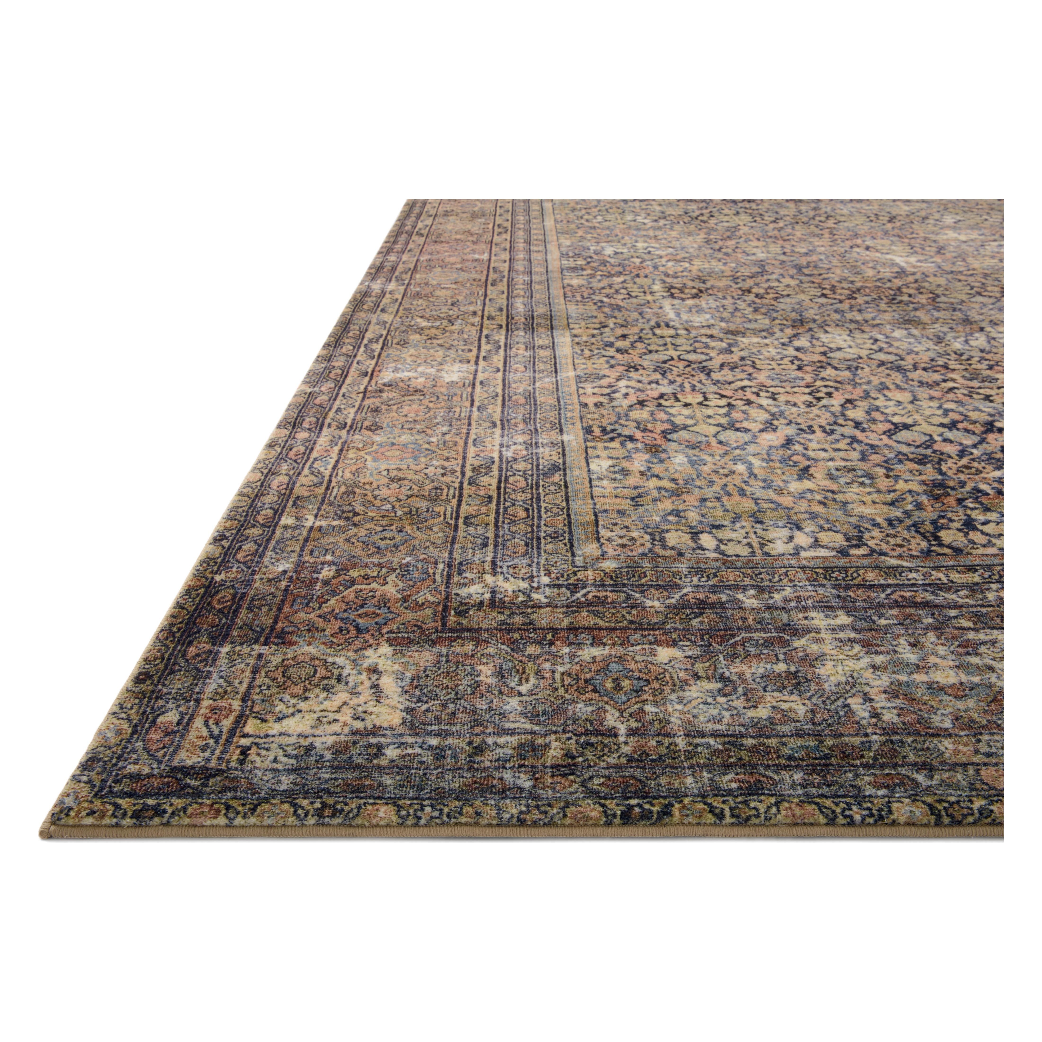 Featuring Amber Lewis x Loloi Morgan Denim / Multi Rug by Loloi at Amethyst Home. With the faded feel of an antique rug, the Amber Lewis x Loloi Morgan Denim / Multi Rug is a feat of modern printed construction. These impressive area rugs expertly blend sophisticated tones to recreate the dynamic colors of a vintage textiles. Power-loomed of CloudPile™ construction, these rugs are extr. Amethyst Home provides interior design services, furniture, rugs, and lighting in the Salt Lake City metro area.