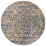 Featuring Angela Rose x Loloi Blake Navy / Multi Rug by Loloi at Amethyst Home. Designed in an expertly distressed antique style, the Angela Rose x Loloi Blake Navy / Multi rug features traditional motifs that have softened into the background, making it an effortless neutral in any room. Muted earth-toned palettes complement a range of furniture, while subtle cream-colored fringe at the edges. Amethyst Home provides interior design services, furniture, rugs, and lighting in the Dallas metro area.