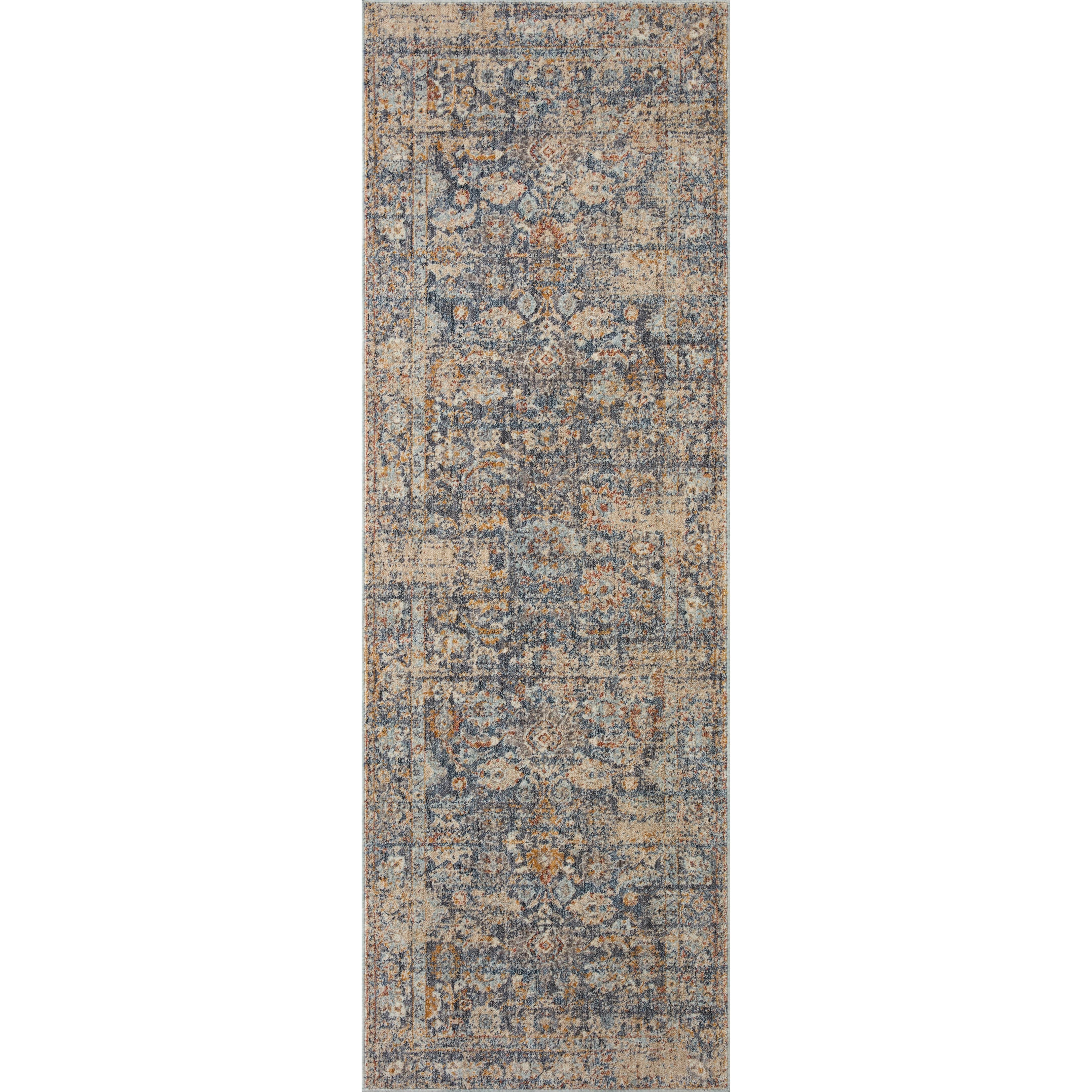 Featuring Angela Rose x Loloi Blake Navy / Multi Rug by Loloi at Amethyst Home. Designed in an expertly distressed antique style, the Angela Rose x Loloi Blake Navy / Multi rug features traditional motifs that have softened into the background, making it an effortless neutral in any room. Muted earth-toned palettes complement a range of furniture, while subtle cream-colored fringe at t. Amethyst Home provides interior design services, furniture, rugs, and lighting in the Salt Lake City metro area.