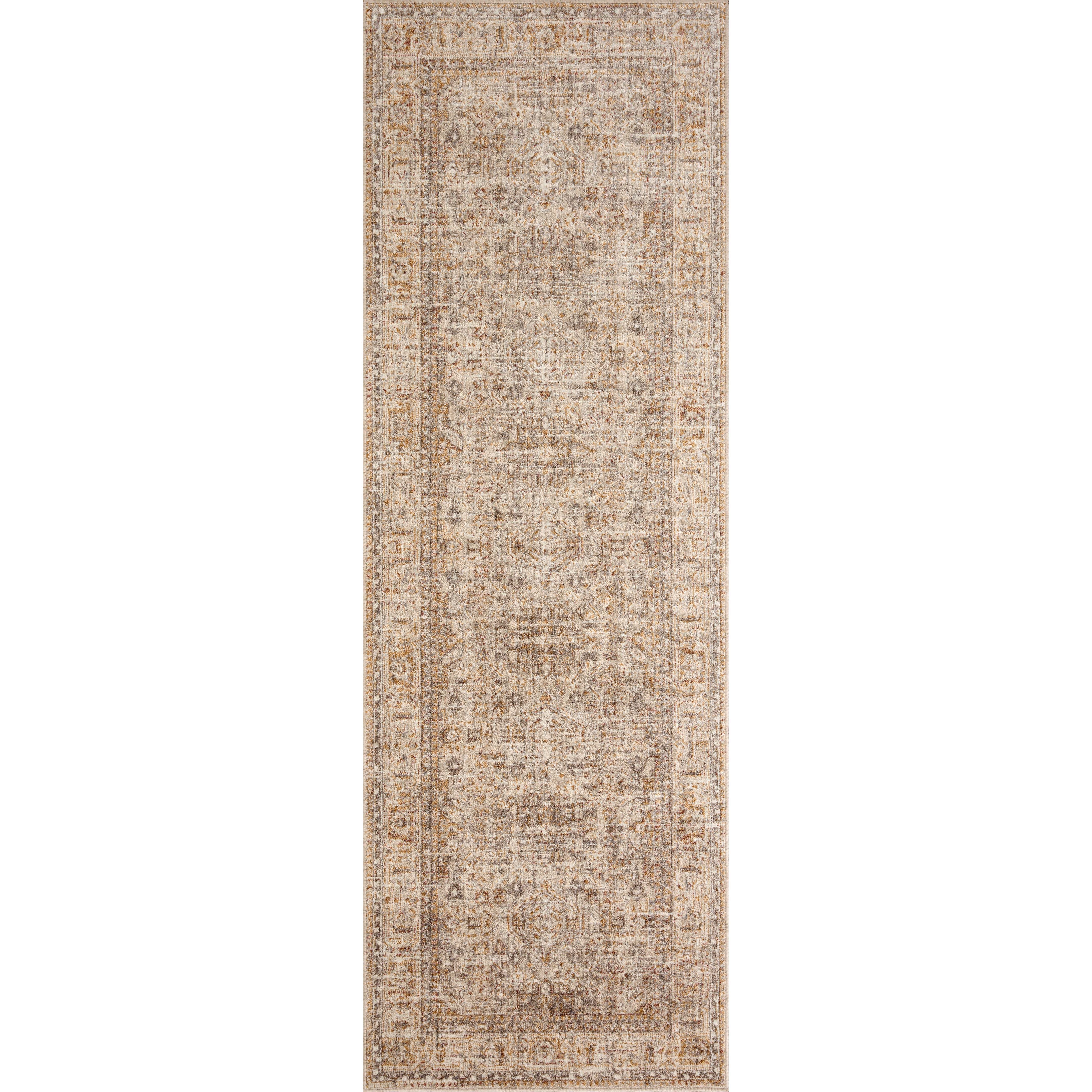 Featuring Angela Rose x Loloi Blake Oatmeal / Spice Rug by Loloi at Amethyst Home. Designed in an expertly distressed antique style, the Angela Rose x Loloi Blake Oatmeal / Spice rug features traditional motifs that have softened into the background, making it an effortless neutral in any room. Muted earth-toned palettes complement a range of furniture, while subtle cream-colored fring. Amethyst Home provides interior design services, furniture, rugs, and lighting in the Salt Lake City metro area.