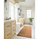 Featuring Angela Rose x Loloi Colton Natural / Clay Rug by Loloi at Amethyst Home. The Angela Rose x Loloi Colton Natural / Clay Rug is a new take on the staple jute rug, blended with cotton for added softness. In a range of linear designs in modern earth tones, Colton can add visual interest to a room or serve as a gently textured neutral. This collection is hand-woven in India and GoodWe. Amethyst Home provides interior design services, furniture, rugs, and lighting in the Des Moines metro area.