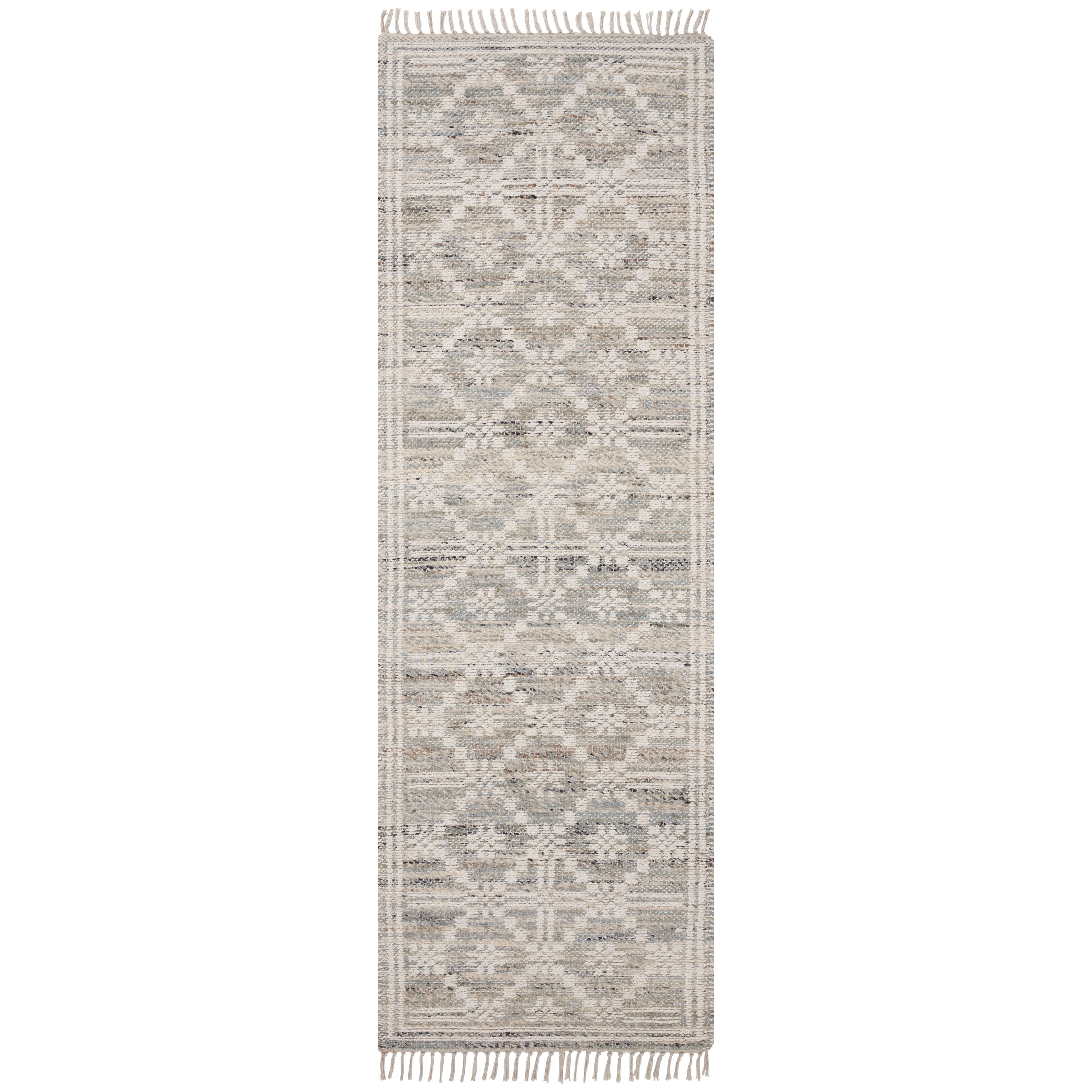 Featuring Angela Rose x Loloi Rivers Lagoon / Ivory Rug by Loloi at Amethyst Home. The Rivers Lagoon / Ivory rug by Angela Rose x Loloi is a modern flatweave area rug with a reversible design featuring symmetrical motifs. Woven of wool, cotton, and jute, Rivers combines natural materials with an airy, natural aesthetic. The soft colors of the rug create a w. Amethyst Home provides interior design, new home construction design consulting, vintage area rugs, and lighting in the Nashville metro area.