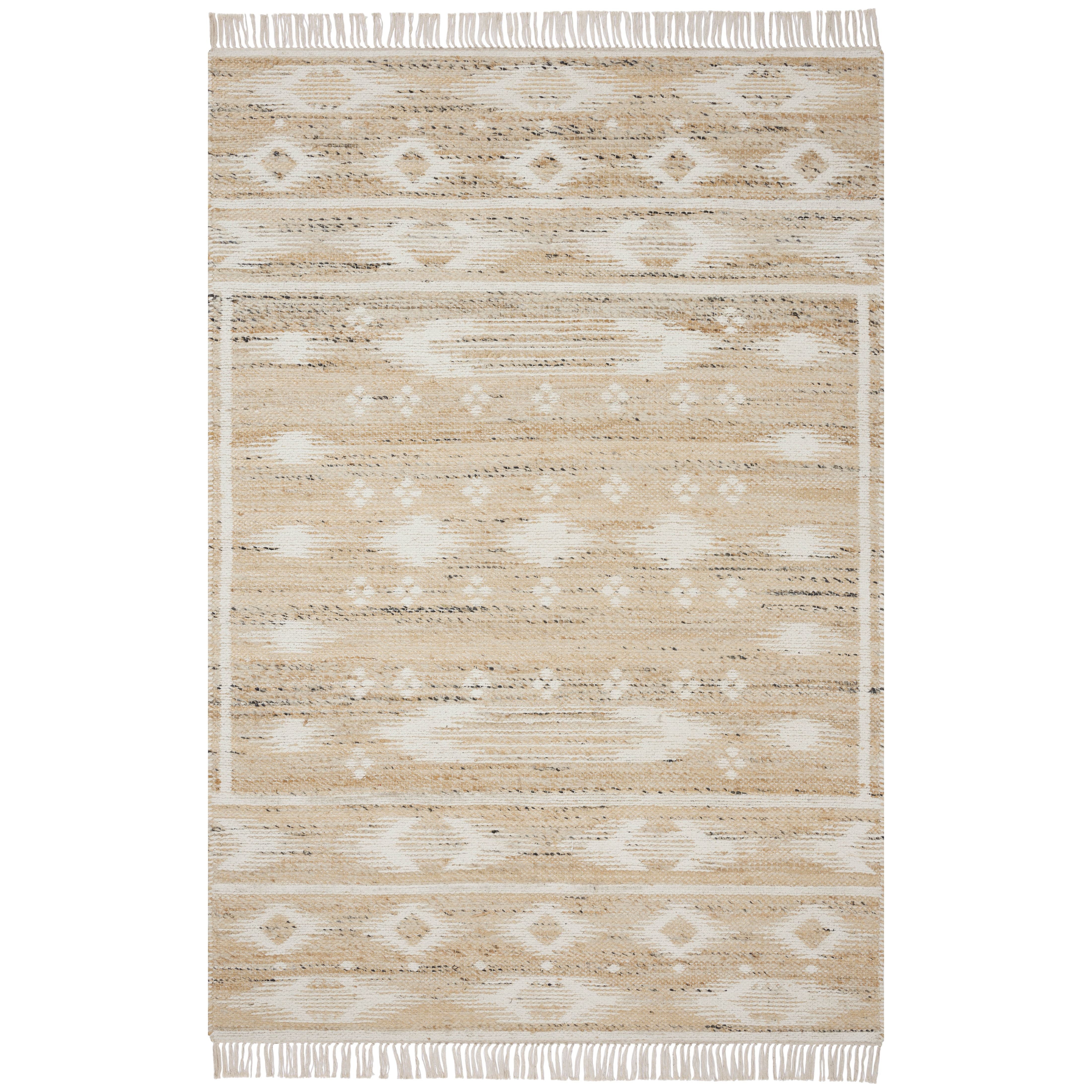 Featuring Angela Rose x Loloi Rivers Natural / Ivory Rug by Loloi at Amethyst Home. The Rivers Natural / Ivory rug by Angela Rose x Loloi is a modern flatweave area rug with a reversible design featuring symmetrical motifs. Woven of wool, cotton, and jute, Rivers combines natural materials with an airy, natural aesthetic. The soft colors of the rug cre. Amethyst Home provides interior design, new home construction design consulting, vintage area rugs, and lighting in the Salt Lake City metro area.