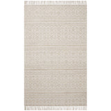 Featuring Angela Rose x Loloi Rivers Sand / Ivory Rug by Loloi at Amethyst Home. The Rivers Sand / Ivory rug by Angela Rose x Loloi is a modern flatweave area rug with a reversible design featuring symmetrical motifs. Woven of wool, cotton, and jute, Rivers combines natural materials with an airy, natural aesthetic. The soft colors of the rug create a waterco. Amethyst Home provides interior design, new home construction design consulting, vintage area rugs, and lighting in the Houston metro area.