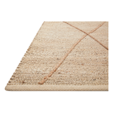 Featuring Bodhi Ivory / Natural BOD-01 Rug by Loloi at Amethyst Home. A tonal approach to Moroccan-inspired rugs, the Bodhi Ivory / Natural rug from Loloi is hand-woven of 100% jute by skilled artisans. This rug features linear and braided details, creating natural variations that make a subtle yet striking statement.
The Bodhi rug would be a great addition for an entryway, living room. Amethyst Home provides interior design, new construction, custom furniture, and rugs for the Chicago metro area.