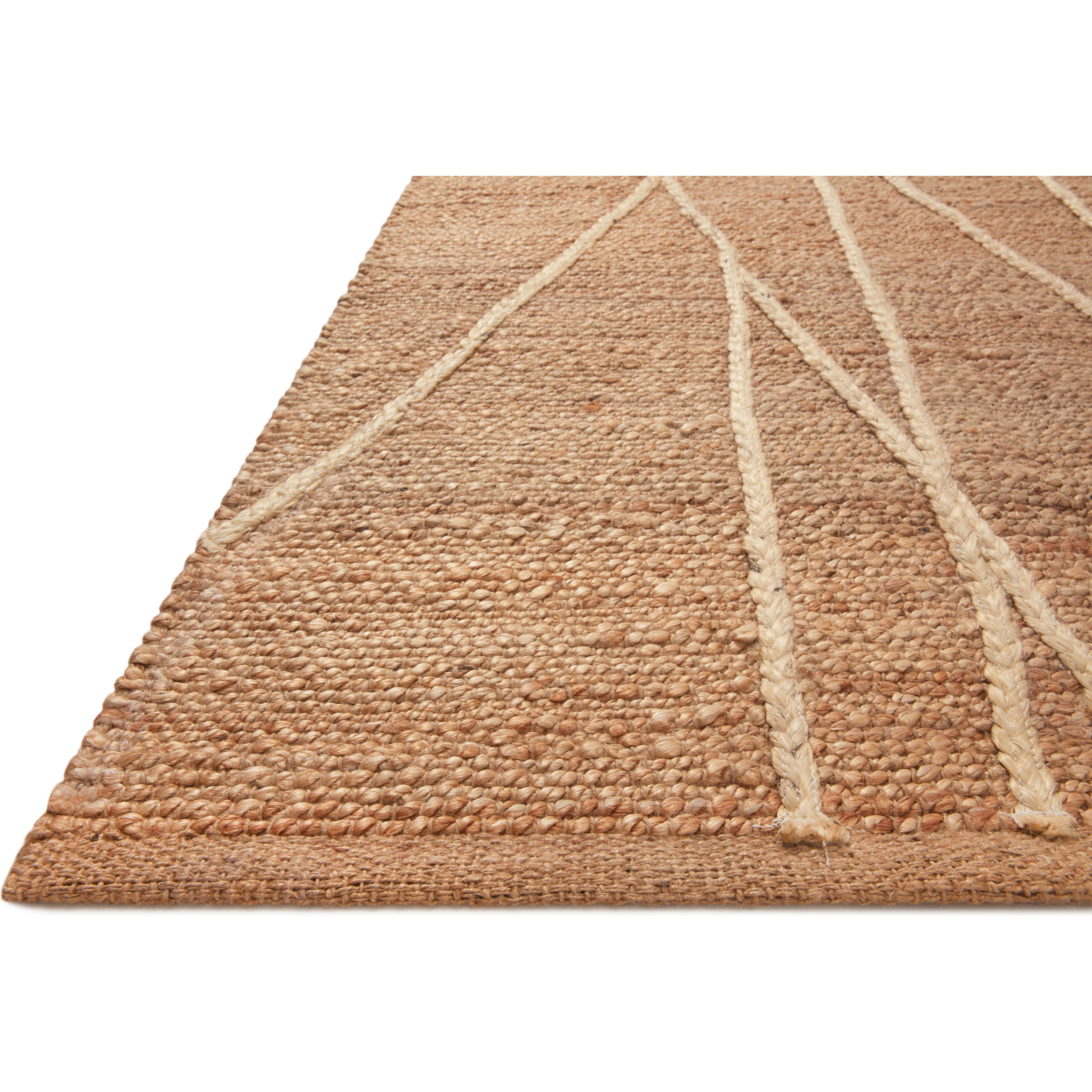 Featuring Bodhi Natural / Ivory BOD-03 Rug by Loloi at Amethyst Home. A tonal approach to Moroccan-inspired rugs, the Bodhi Natural / Ivory rug from Loloi is hand-woven of 100% jute by skilled artisans. This rug features linear and braided details, creating natural variations that make a subtle yet striking statement.
The Bodhi rug would be a great addition for an entryway, living room. Amethyst Home provides interior design, new construction, custom furniture, and rugs for the Chicago metro area.