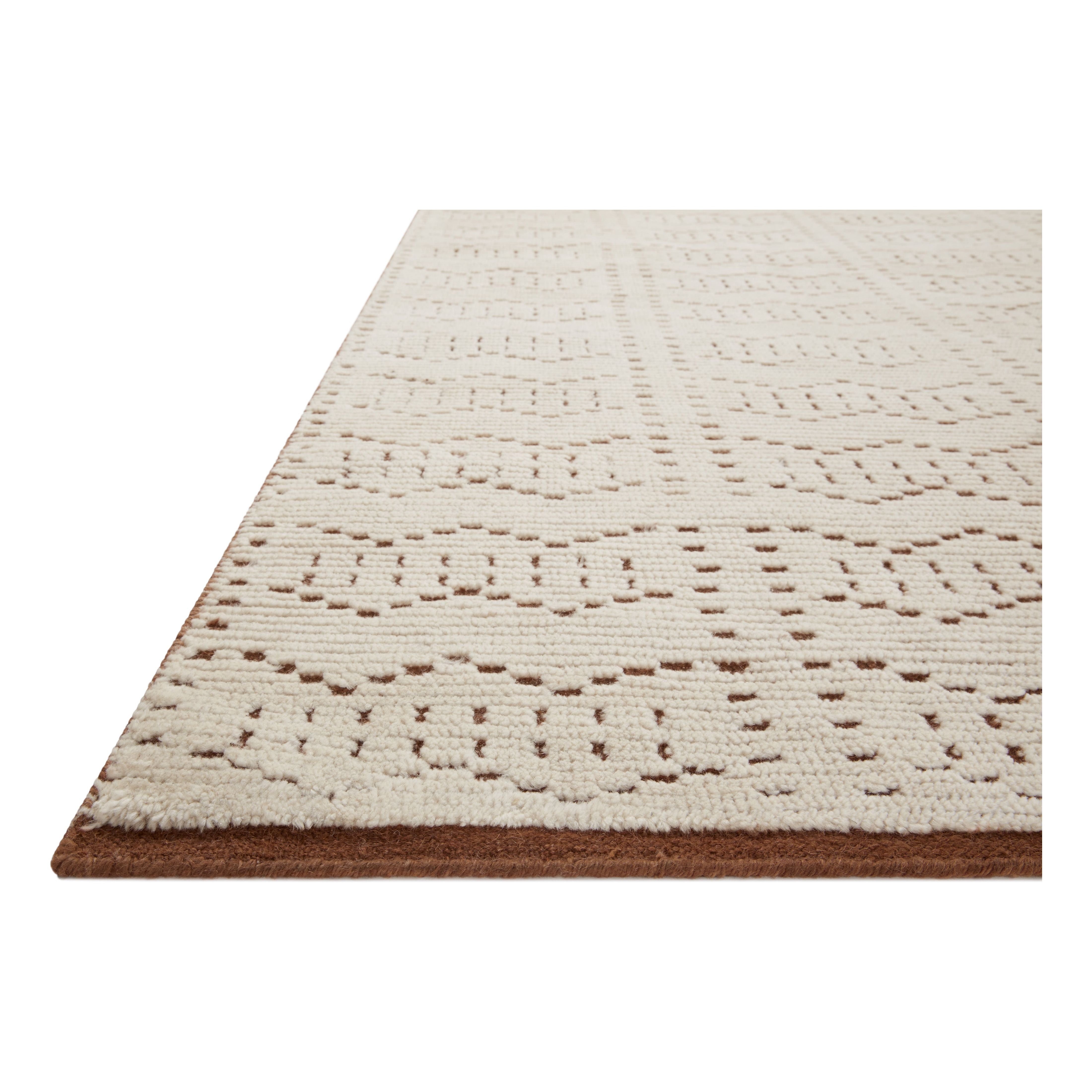 Featuring Carrier & Company x Loloi Walker Rust / Ivory Hand-Knotted Rug by Loloi at Amethyst Home. Hand KnottedWool | Cotton | Other FibersWAL-02 Rust / IvoryPile Height: 0.38"Clean spills immediately by blotting with a clean, white sponge or cloth. Professional cleaning recommended. Appropriate rug pad is highly recommended on all surfaces to prevent slip. Amethyst Home provides interior design, new home construction design consulting, vintage area rugs, and lighting in the San Diego metro area.