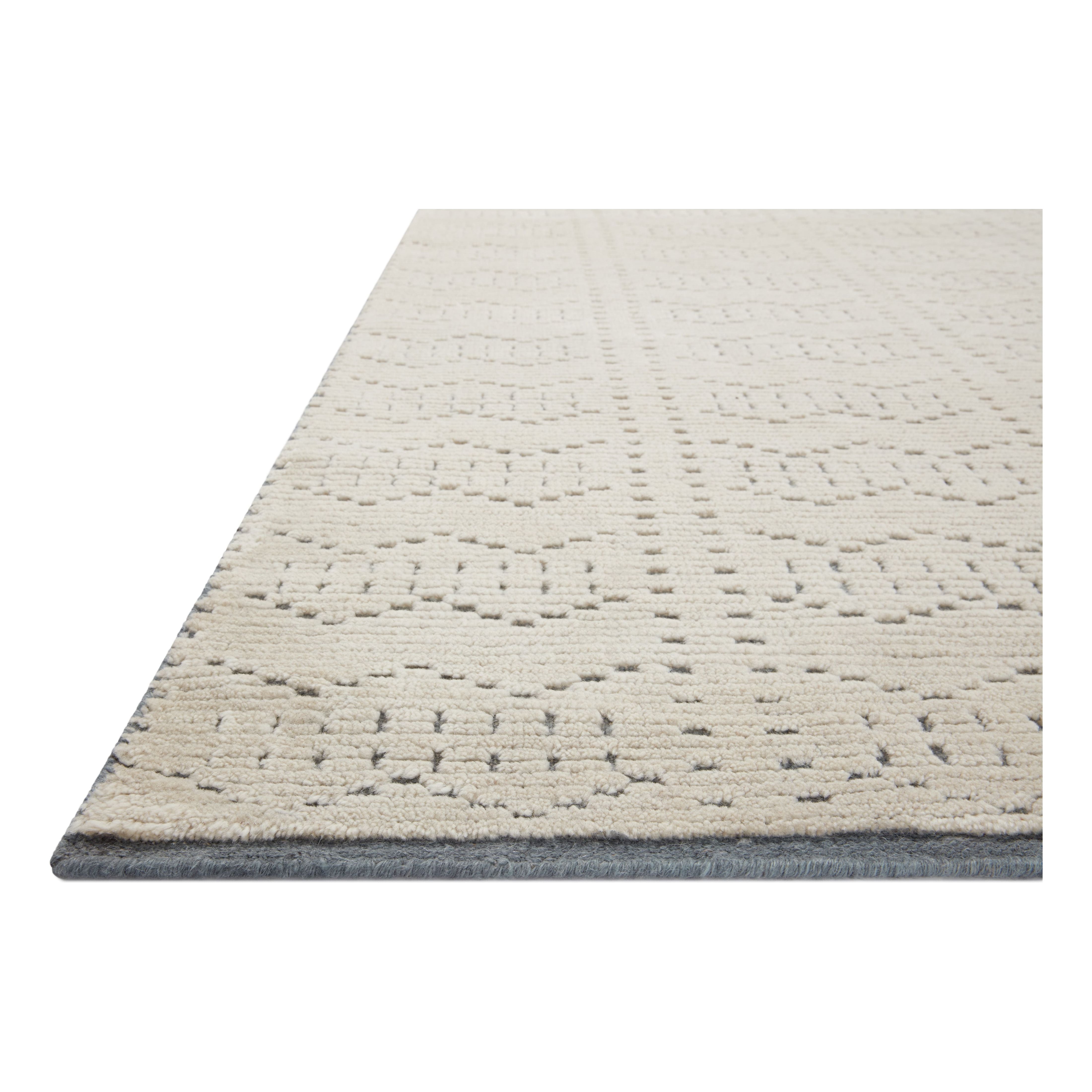 Featuring Carrier & Company x Loloi Walker Sky / Ivory Hand-Knotted Rug by Loloi at Amethyst Home. Hand KnottedWool | Cotton | Other FibersWAL-02 Sky / IvoryPile Height: 0.38"
 
Clean spills immediately by blotting with a clean, white sponge or cloth. Professional cleaning recommended. Appropriate rug pad is highly recommended on all surfaces to prevent sli. Amethyst Home provides interior design, new home construction design consulting, vintage area rugs, and lighting in the Charlotte metro area.