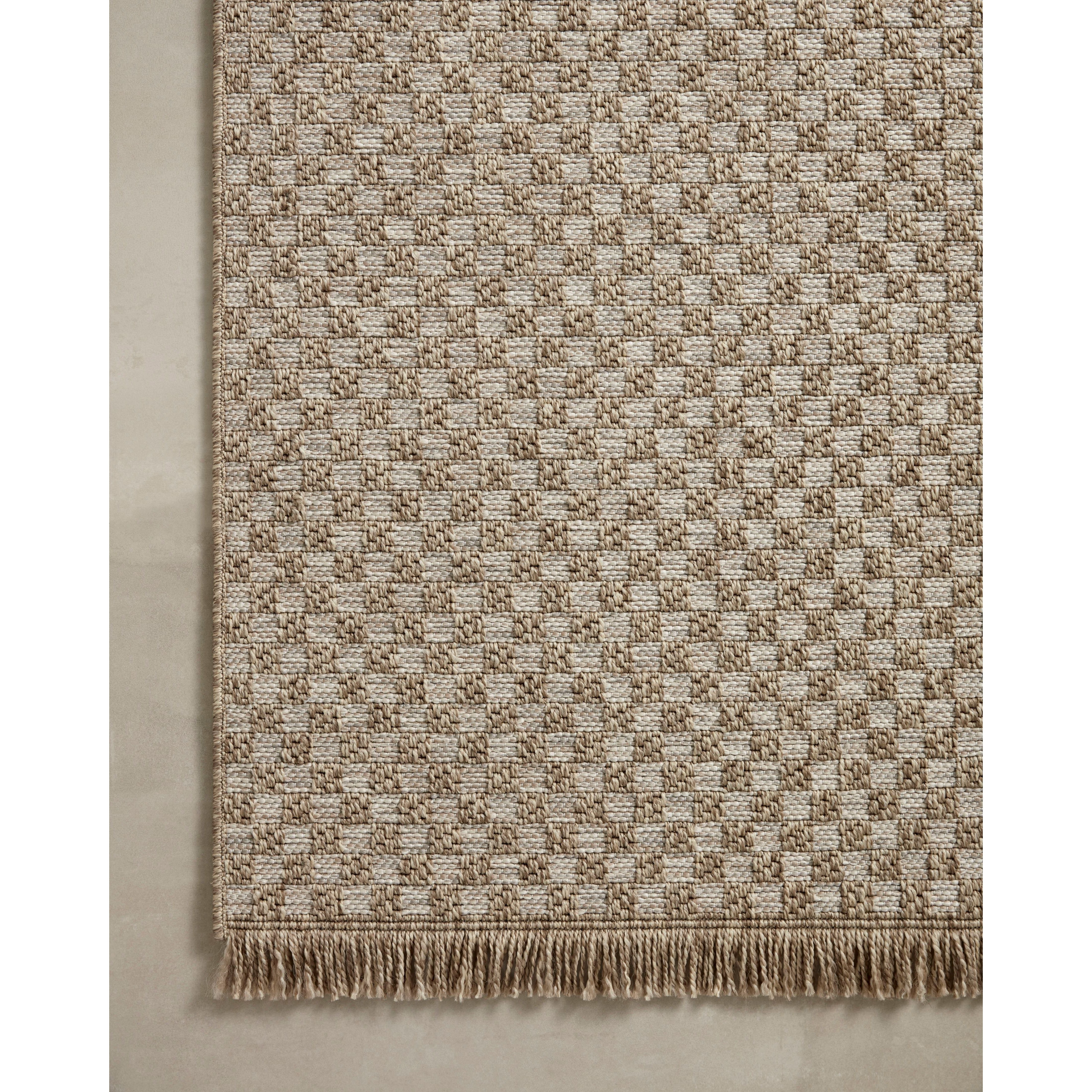 Featuring Dawn Natural DAW-02 Indoor/Outdoor Rug by Loloi at Amethyst Home. Made for sunny days ahead, the Dawn Collection is an indoor/outdoor rug that looks like a woven sisal rug but is power-loomed of 100% polypropylene, which makes it water- and mildew-resistant (so it's ready for rainy days ahead, too). Available in modern graphic patterns in tonal . Amethyst Home provides interior design, new home construction design consulting, vintage area rugs, and lighting in the Los Angeles metro area.
