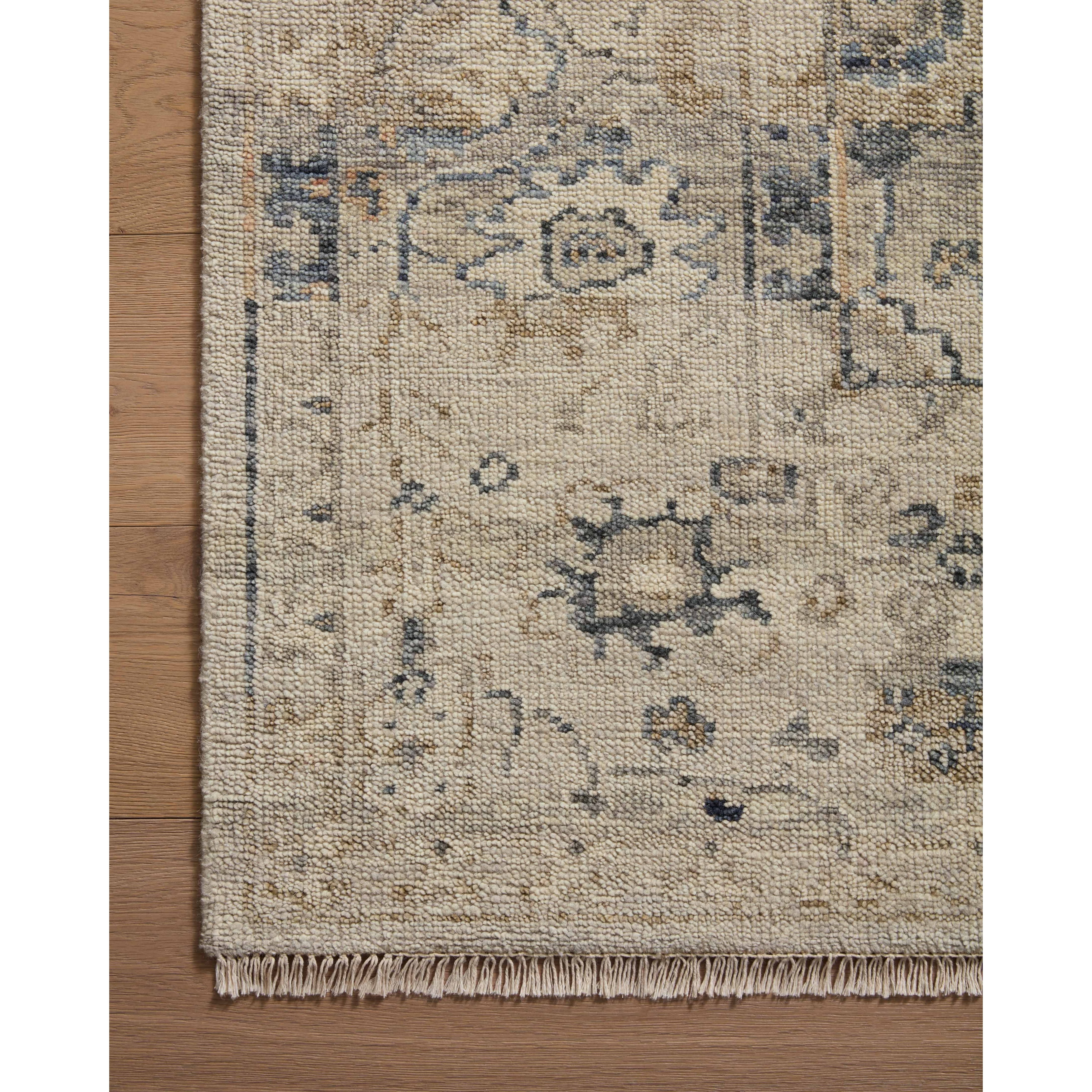 Featuring Dominic Dove / Denim Hand-Knotted Rug by Loloi at Amethyst Home. The hand-knotted Dominic Dove / Denim rug features loose, freeform motifs that give the rug a sense of depth and romance. Dominic’s shade-shifting palette is based on the horizontal lines of varying tones you’d encounter in antique Persian rugs. This GoodWeave certified collection is made of wool and cotton in India, . Amethyst Home provides interior design, new construction, custom furniture, and rugs for Dallas metro area