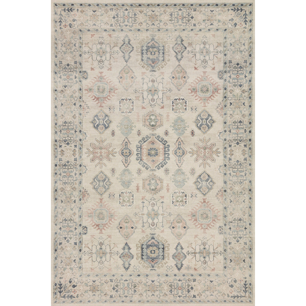 Tapis beige/multicolore Hathaway