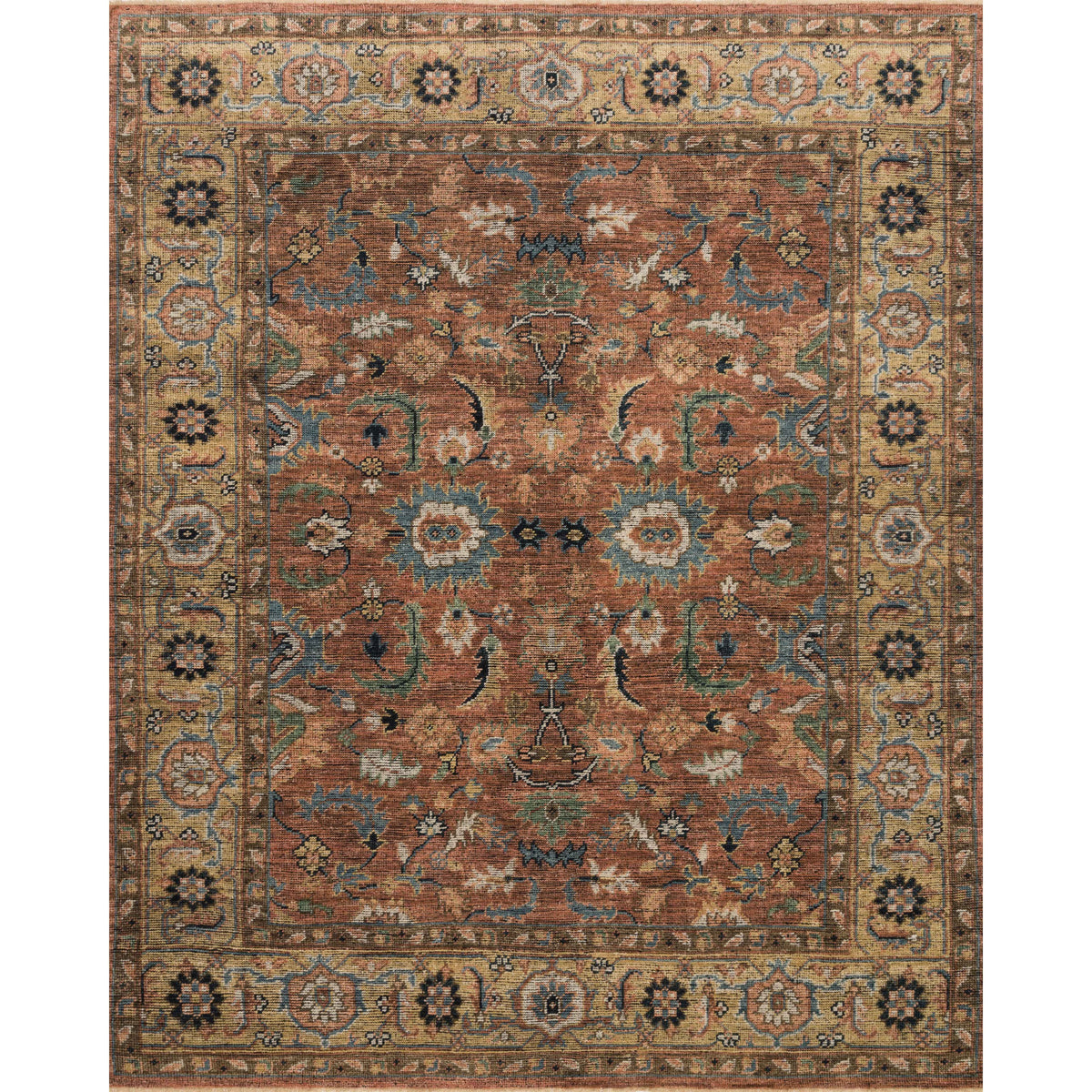 Heirloom Brick / Sand Hand-Knotted Rug