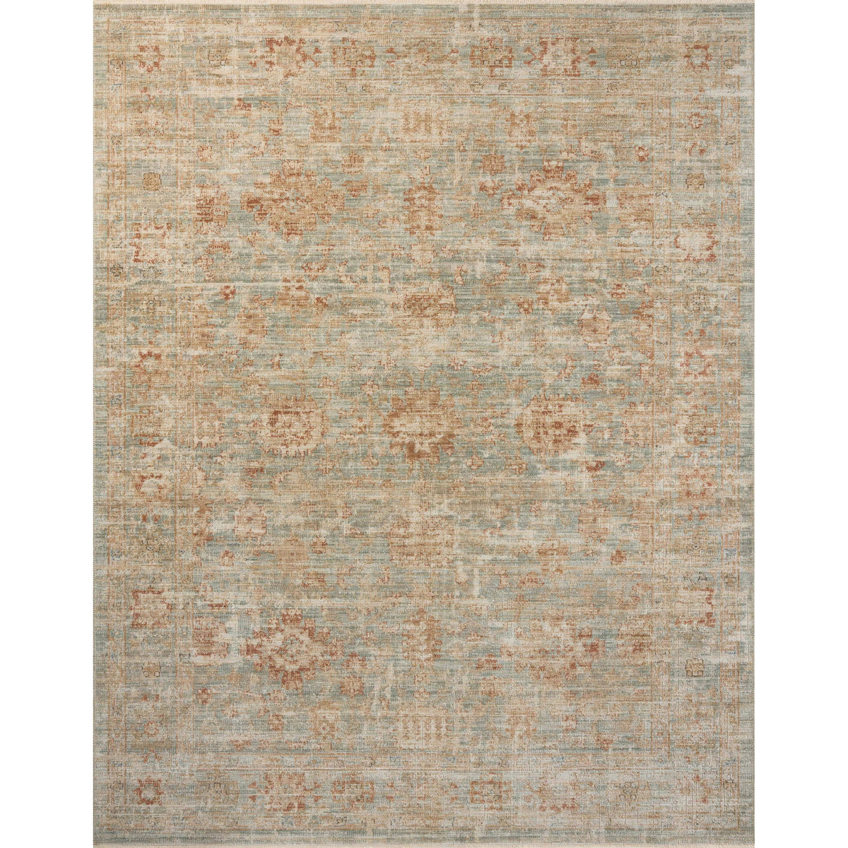 Heritage Aqua / Terracotta Rug