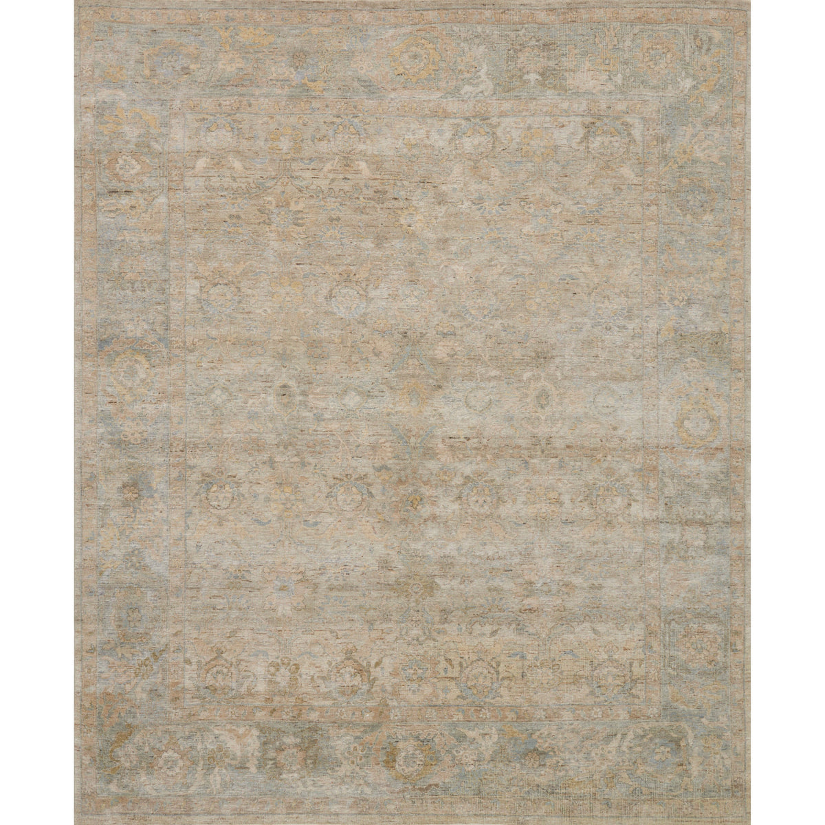 Tapis noué à la main Legacy Ash/Lagon
