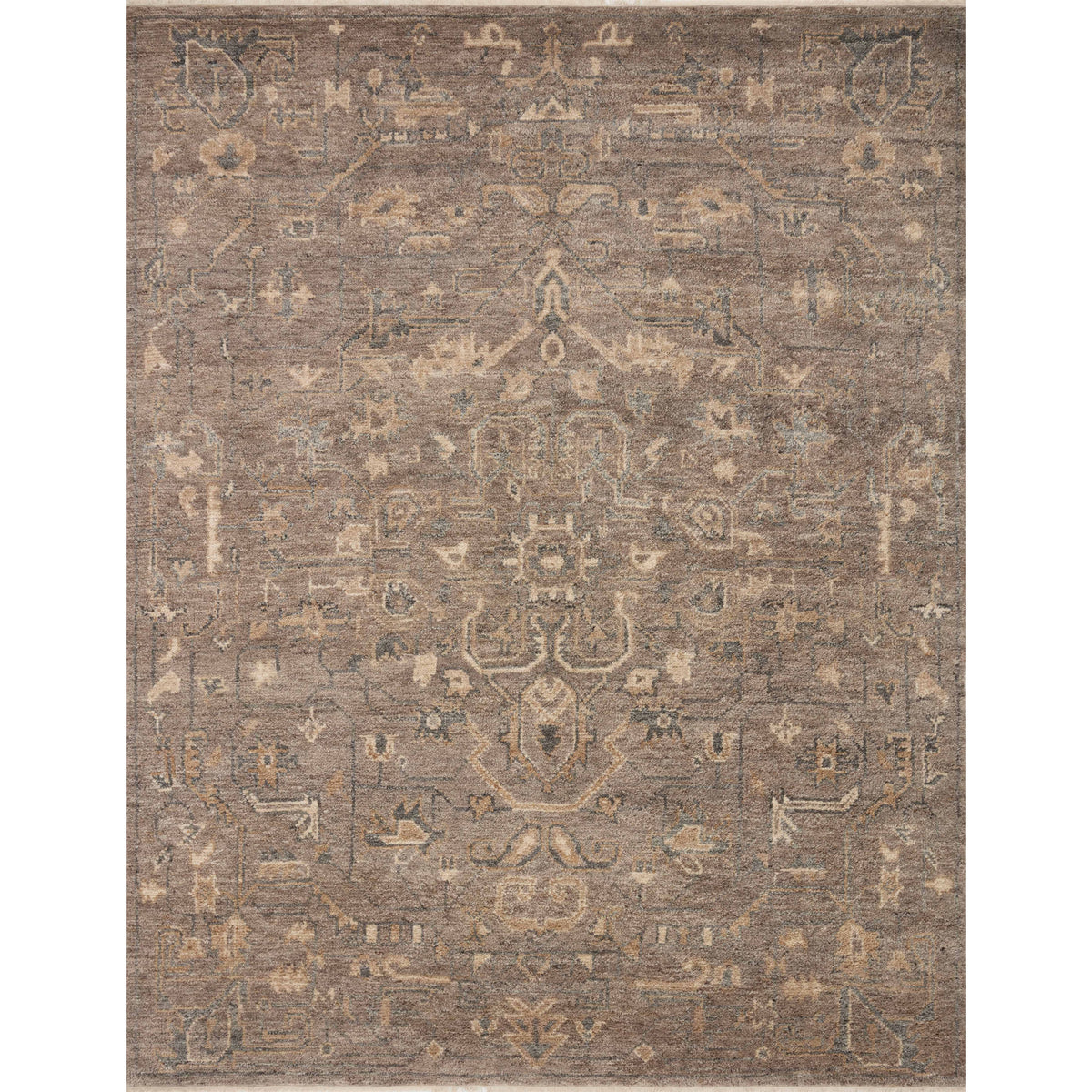 Tapis noué à la main Marco tabac/moka