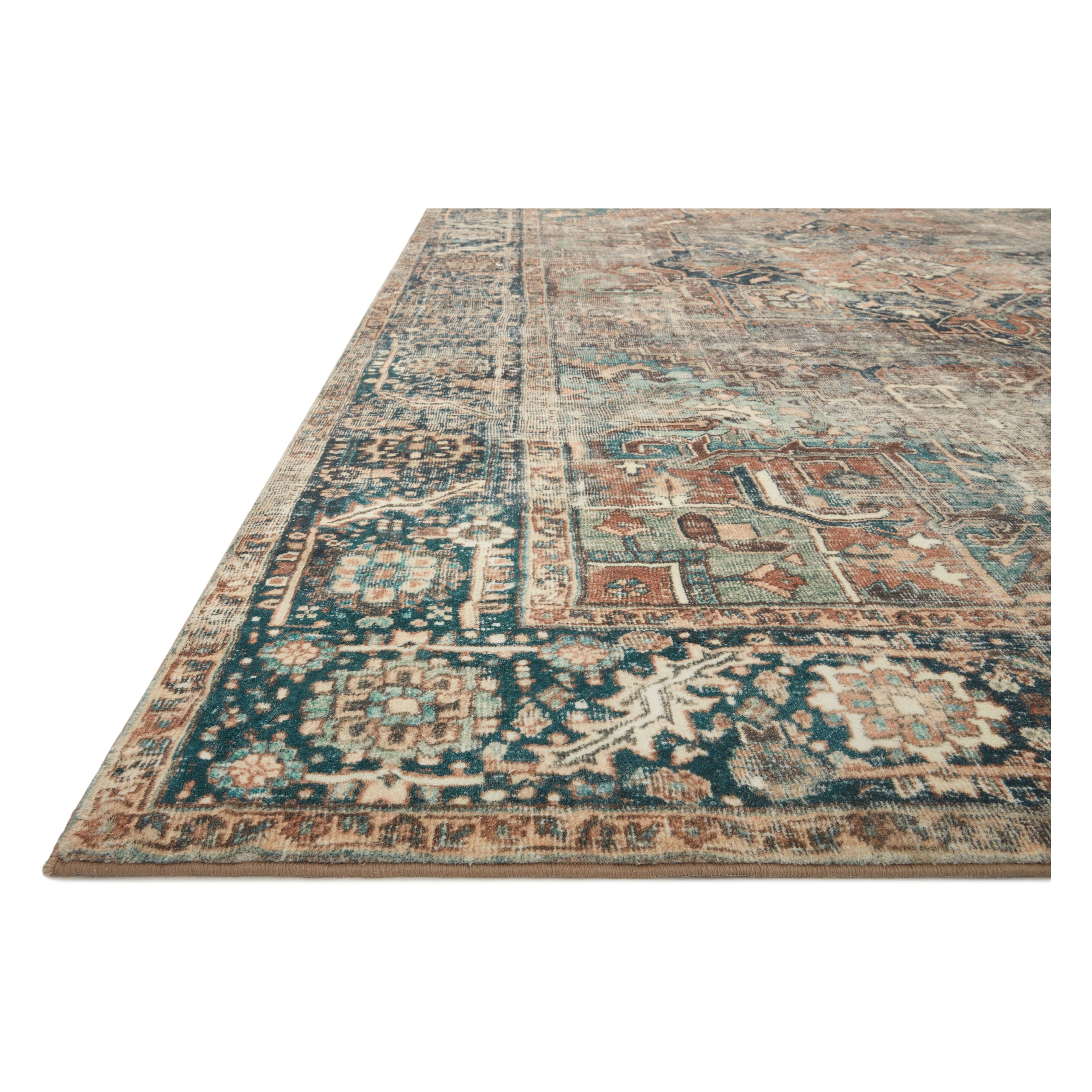 Featuring Margot Terracotta / Lagoon Rug by Loloi at Amethyst Home. Easy on the eyes, comfortable on the feet. Our first collection with CloudPile™, the Margot Collection marries the luxurious feel of a plush pile with the affordability of a printed rug. Margot features timeless and classic designs, in an incredibly plush, cloud-like texture that you can't wait to sink your feet into.Powe. Amethyst Home provides interior design, new construction, custom furniture, and rugs for Charlotte metro area