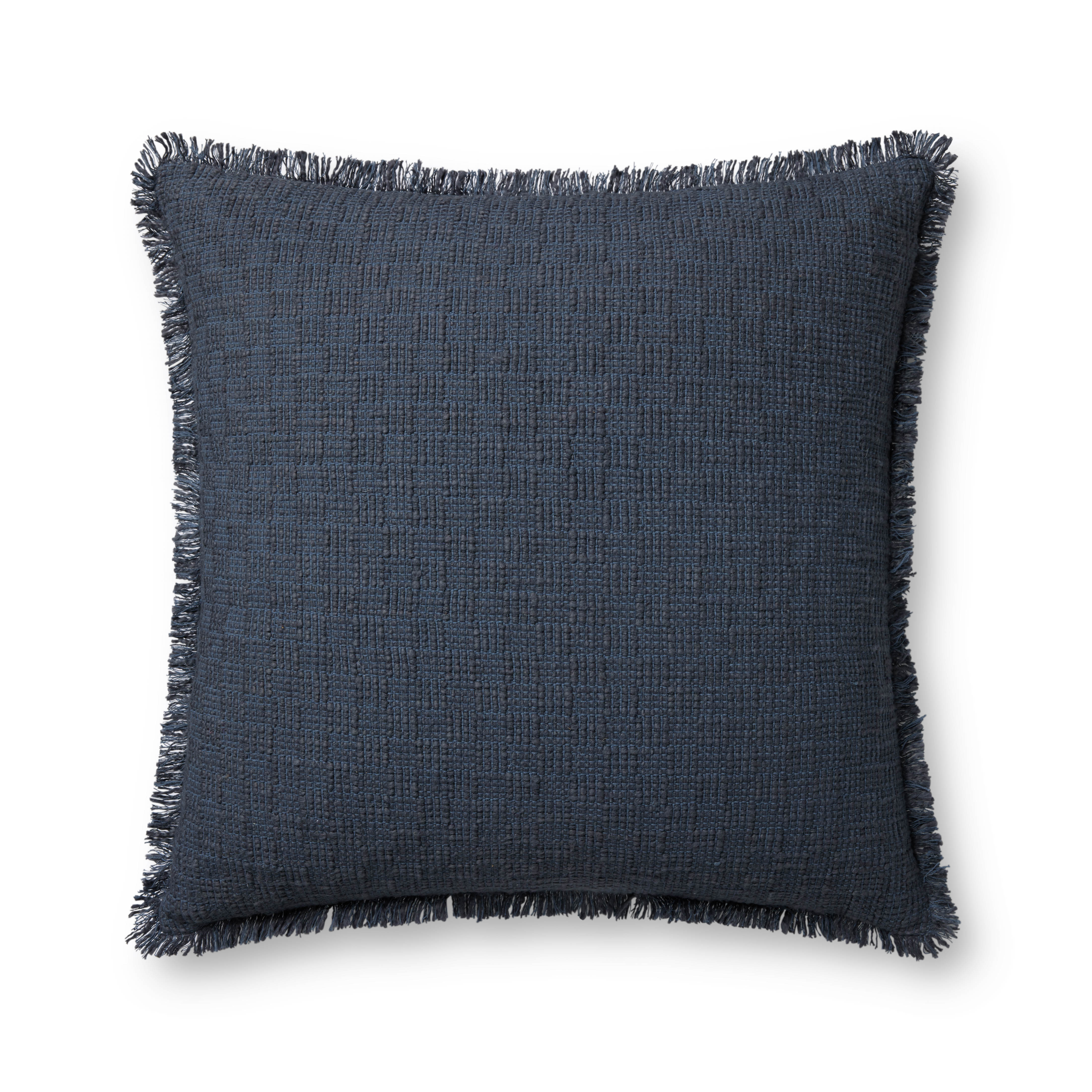 Featuring Meadowlark Midnight Pillow by Loloi at Amethyst Home. This pillow was curated to celebrate a wabi sabi, handmade design aesthetic.
Closure: Hidden FlapEdge Treatment: FringeBack Color: Blue. Amethyst Home provides interior design, new home construction design consulting, vintage area rugs, and lighting in the Charlotte metro area.