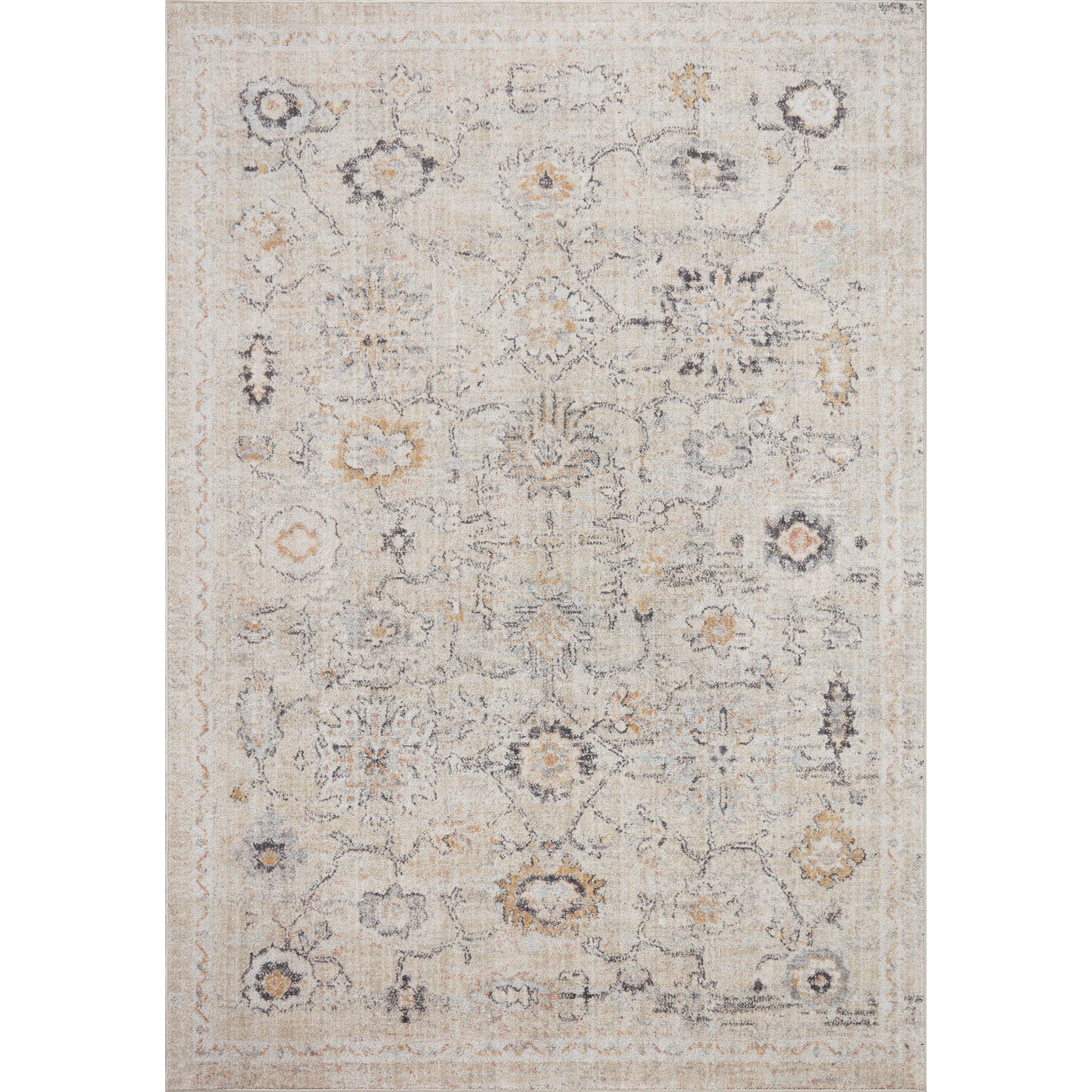 Featuring Monroe Natural / Multi Rug by Loloi at Amethyst Home. Inspired by antique Turkish Oushak carpets with large-scale motifs, the Monroe Natural / Multi Rug modernizes the traditional design in neutral palettes, many of which have black details that anchor the rug in the room. Monroe is power-loomed of 100% polypropylene for easy care and reliable du. Amethyst Home provides interior design, new home construction design consulting, vintage area rugs, and lighting in the Alpharetta metro area.