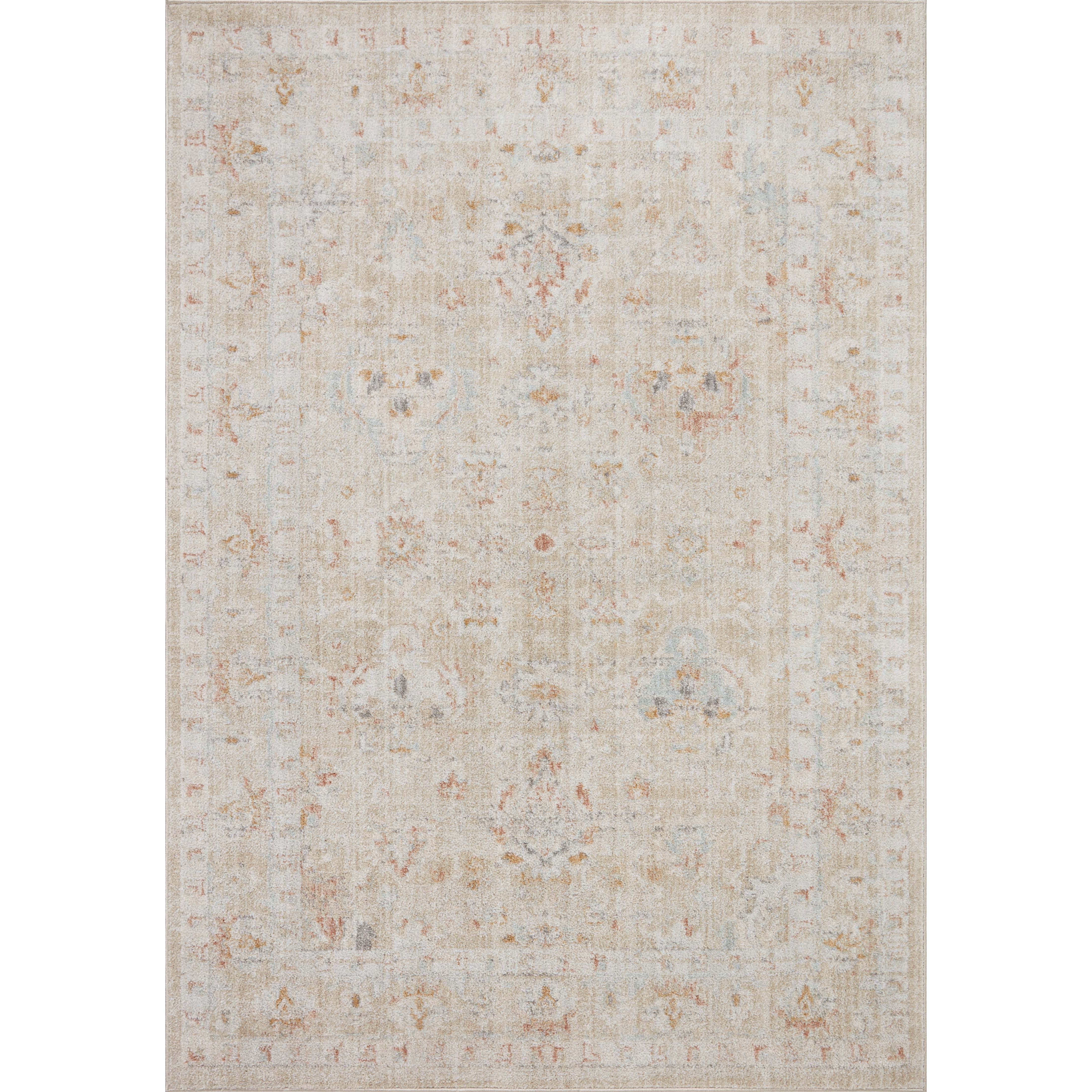 Featuring Monroe Sand / Sunrise Rug by Loloi at Amethyst Home. Inspired by antique Turkish Oushak carpets with large-scale motifs, the Monroe Sand / Sunrise Rug modernizes the traditional design in neutral palettes, many of which have black details that anchor the rug in the room. Monroe is power-loomed of 100% polypropylene for easy care and reliable durabi. Amethyst Home provides interior design, new home construction design consulting, vintage area rugs, and lighting in the Monterey metro area.