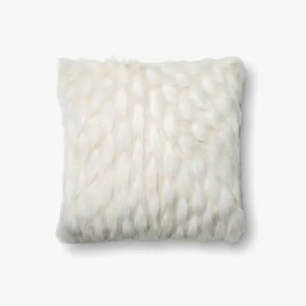Featuring White Pillow by Loloi at Amethyst Home. This pillow was curated to celebrate a wabi sabi, handmade design aesthetic.. Amethyst Home provides interior design, new home construction design consulting, vintage area rugs, and lighting in the Monterey metro area.