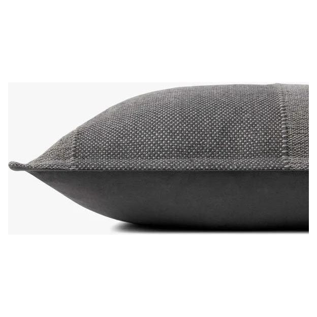 Featuring Slate Tonal Stripe Pillow by Loloi at Amethyst Home. This pillow was curated to celebrate a wabi sabi, handmade design aesthetic.. Amethyst Home provides interior design, new home construction design consulting, vintage area rugs, and lighting in the Dallas metro area.