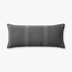 Featuring Slate Tonal Stripe Pillow by Loloi at Amethyst Home. This pillow was curated to celebrate a wabi sabi, handmade design aesthetic.. Amethyst Home provides interior design, new home construction design consulting, vintage area rugs, and lighting in the Houston metro area.