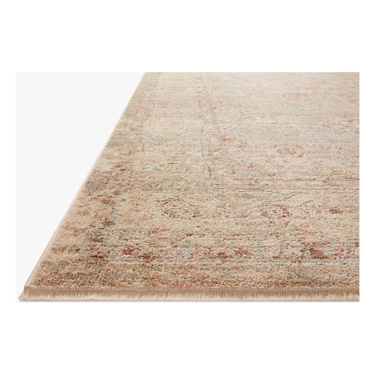 Featuring Sonnet Moss / Natural Rug by Loloi at Amethyst Home. The Sonnet Collection is a versatile area rug with traditional motifs that appear to float and fade from the surface, the result of a new power-loomed construction that combines yarns of different textures. The rug is made of space-dyed polypropylene and polyester for a gradient range of col. Amethyst Home provides interior design, new home construction design consulting, vintage area rugs, and lighting in the Winter Garden metro area.