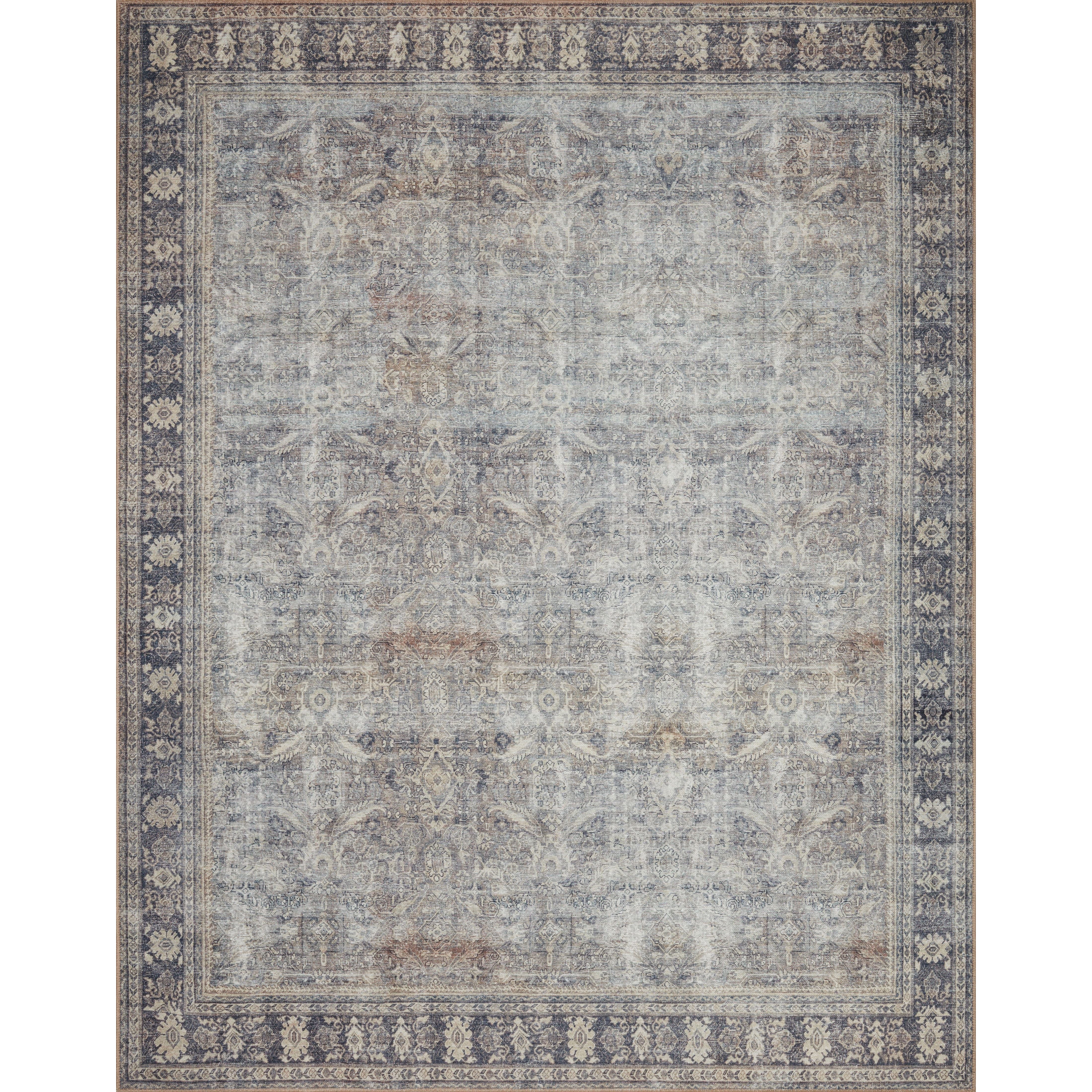 Featuring Wynter Grey / Charcoal Rug by Loloi at Amethyst Home. Old soul, new spirit. Power-loomed of 100% polyester, the Wynter Grey / Charcoal area rug showcases a one-of-a-kind vintage or antique area rug look at an affordable price.
This rug brings in tones of silver, blue, and tan and ideal for high traffic areas due to the rug's durability. The rug is pe. Amethyst Home provides interior design, new construction, custom furniture, and rugs for the Austin, Dallas, and Houston Texas metro area.