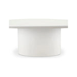 The Eden coffee table features a rounded triangular shape and oval pedestal base, creating a scultural silhouette that exudes modern sophistication. An ivory white and black high gloss finishes this coffee table's surface, reflecting light, brightening and opening up any space Amethyst Home provides interior design, new home construction design consulting, vintage area rugs, and lighting in the Calabasas metro area.