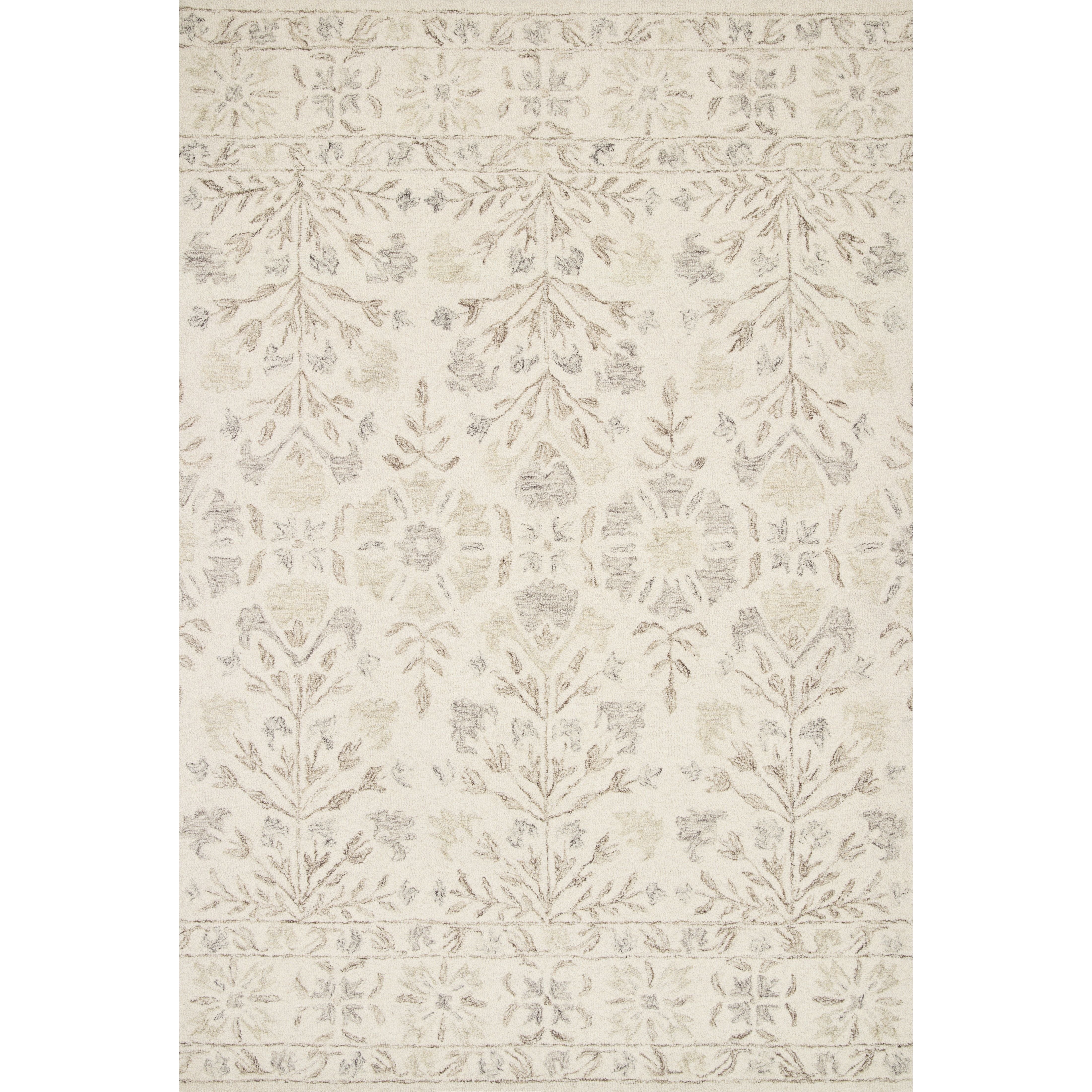 Featuring Norabel Ivory/Neutral Rug by Loloi at Amethyst Home. The Norabel Ivory / Neutral area rug from Loloi captures the balance of botanical motifs with delicate, varied colors of ivory and taupe. You will love this rug because the rug is: 
Perfect for families with kids and pets
Easy to clean and maintain
Naturally soft and comfortable 100% wool
Come.  Amethyst Home provides interior design, new home construction design consulting, vintage area rugs, and lighting in the Nashville metro area.
