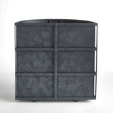 Raised off the ground for proper drainage, this well-scaled demilune planter is the modern interpretation of an antique planter. It is fully powder-coated, and has a removable liner with recessed handles. A statement piece for between windows, garage doors and patio. Amethyst Home provides interior design, new construction, custom furniture, and area rugs in the Newport Beach metro area.