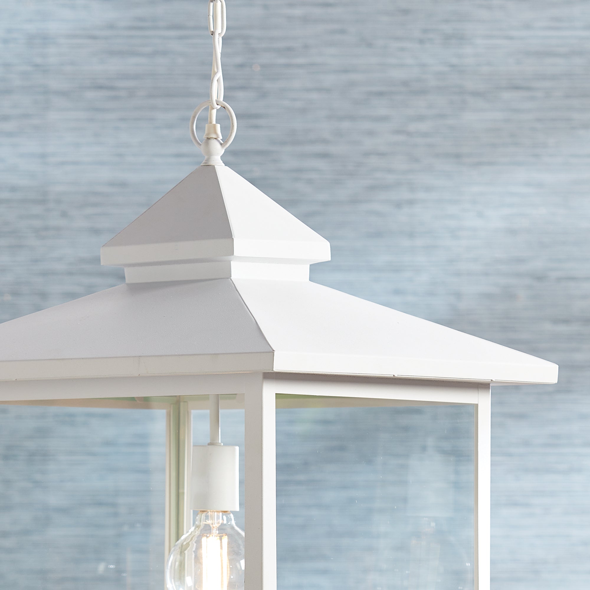 Beautifully over scaled and antique-inspired, The Palmer Pendant is made of electroplated nickel. Then finished off in a matte white, for a clean look. Amethyst Home provides interior design, new construction, custom furniture, and area rugs in the San Diego metro area.